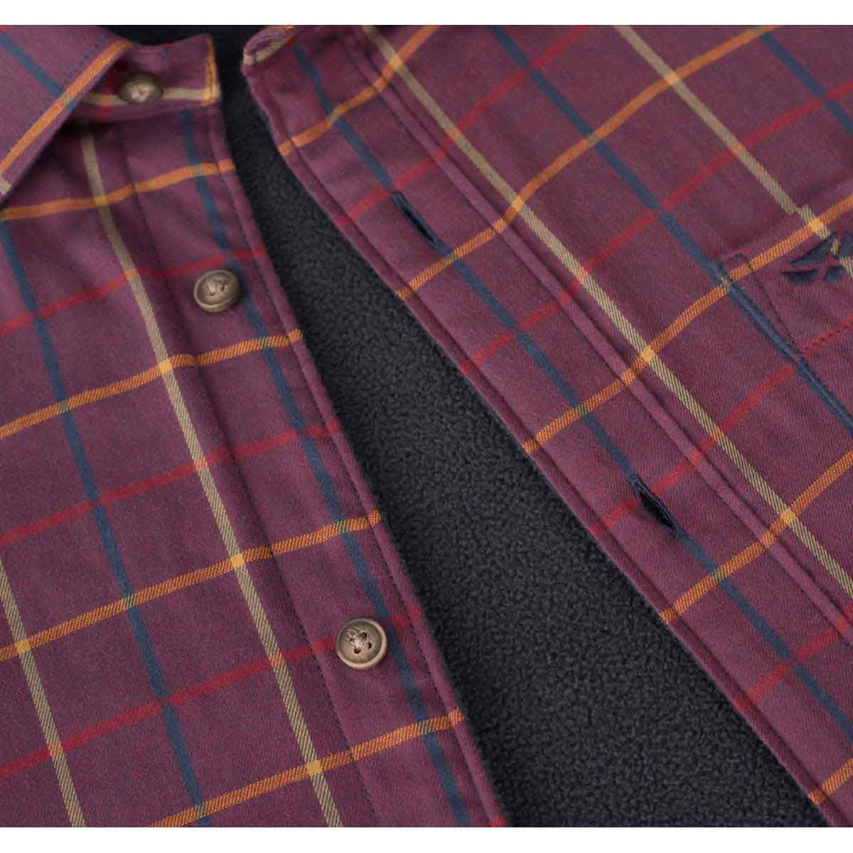 Hoggs Of Fife Micro Fleece Lined Checked Shirt