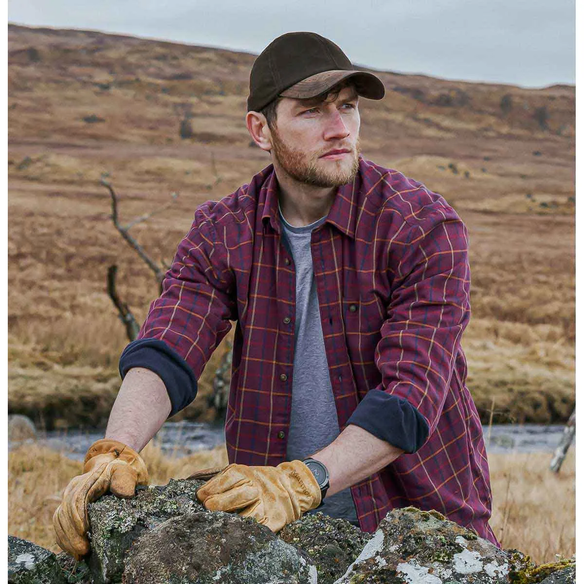 Hoggs Of Fife Micro Fleece Lined Checked Shirt