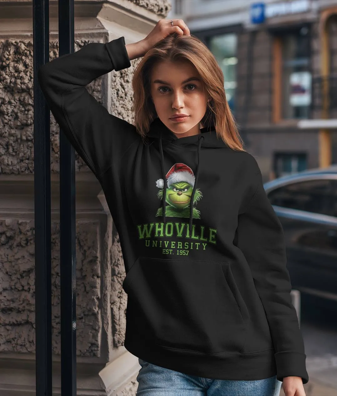 Hoodie - Grinch - Whoville University Est. 1957