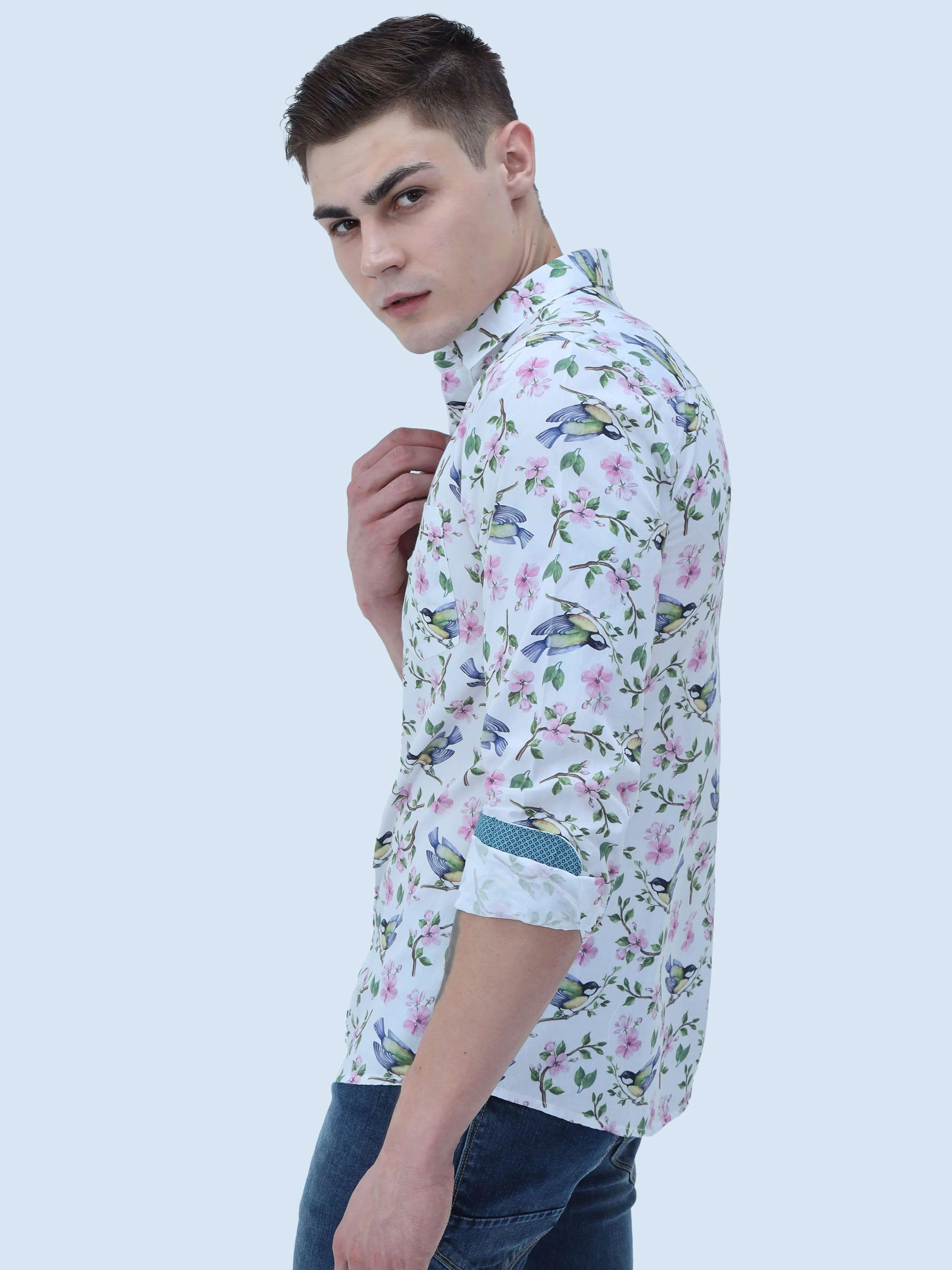 Hummy Bird Digital Printed Full Shirt