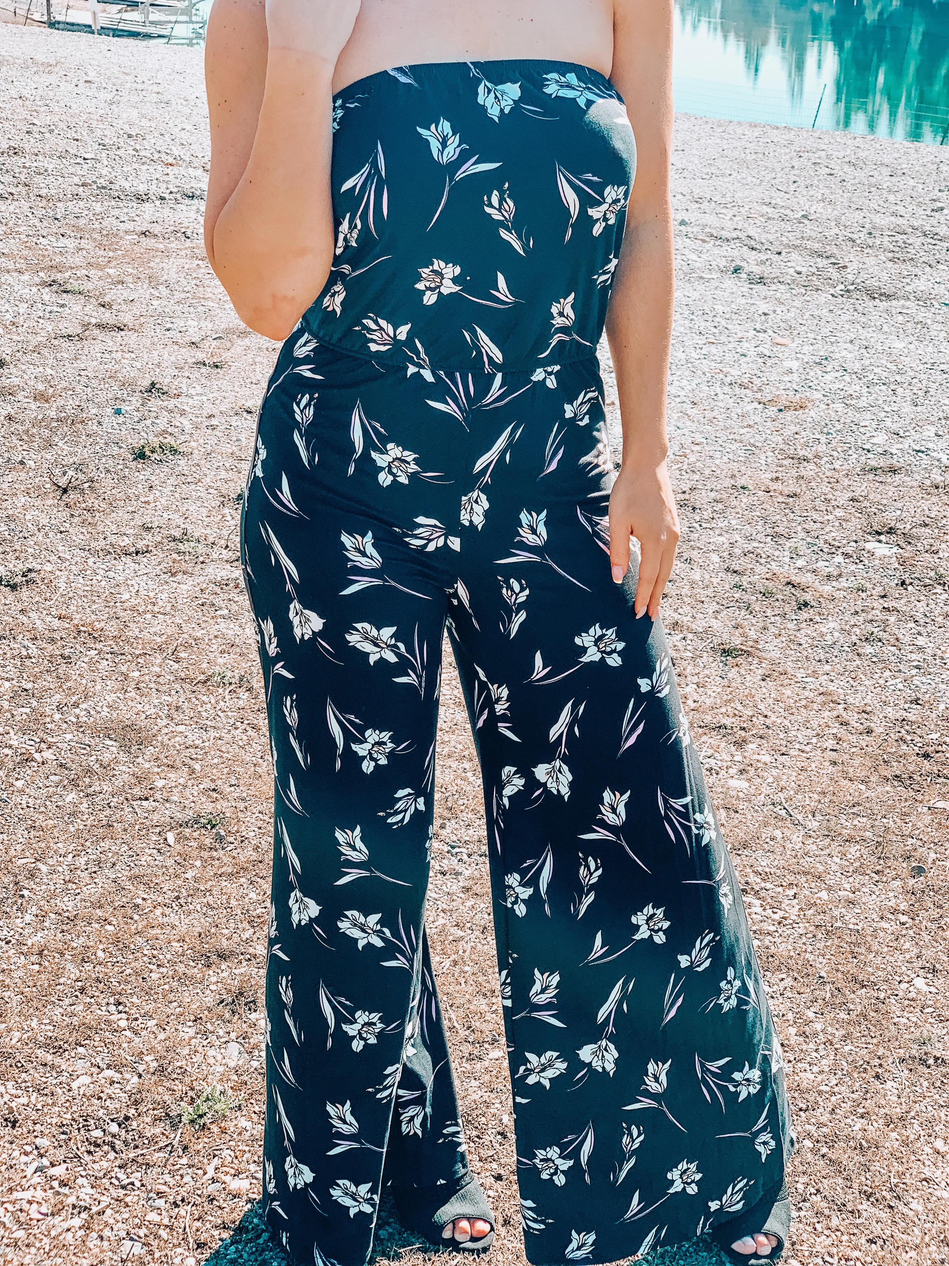 Jada Strapless Floral Jumpsuit