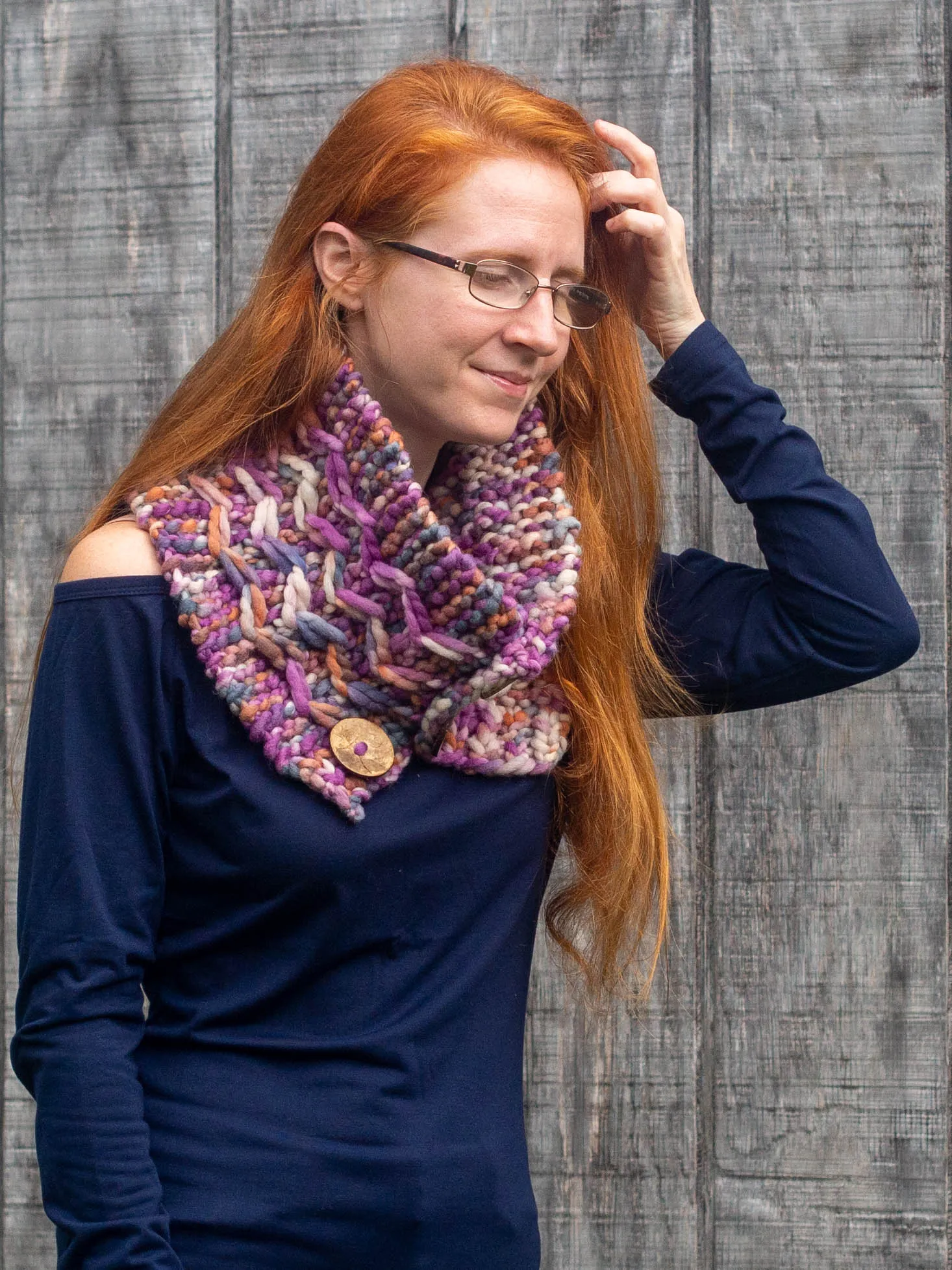 Jagged Pathways Knitting Pattern Super Bulky Weight