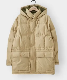 Japanese Mid Down Parka in Khaki