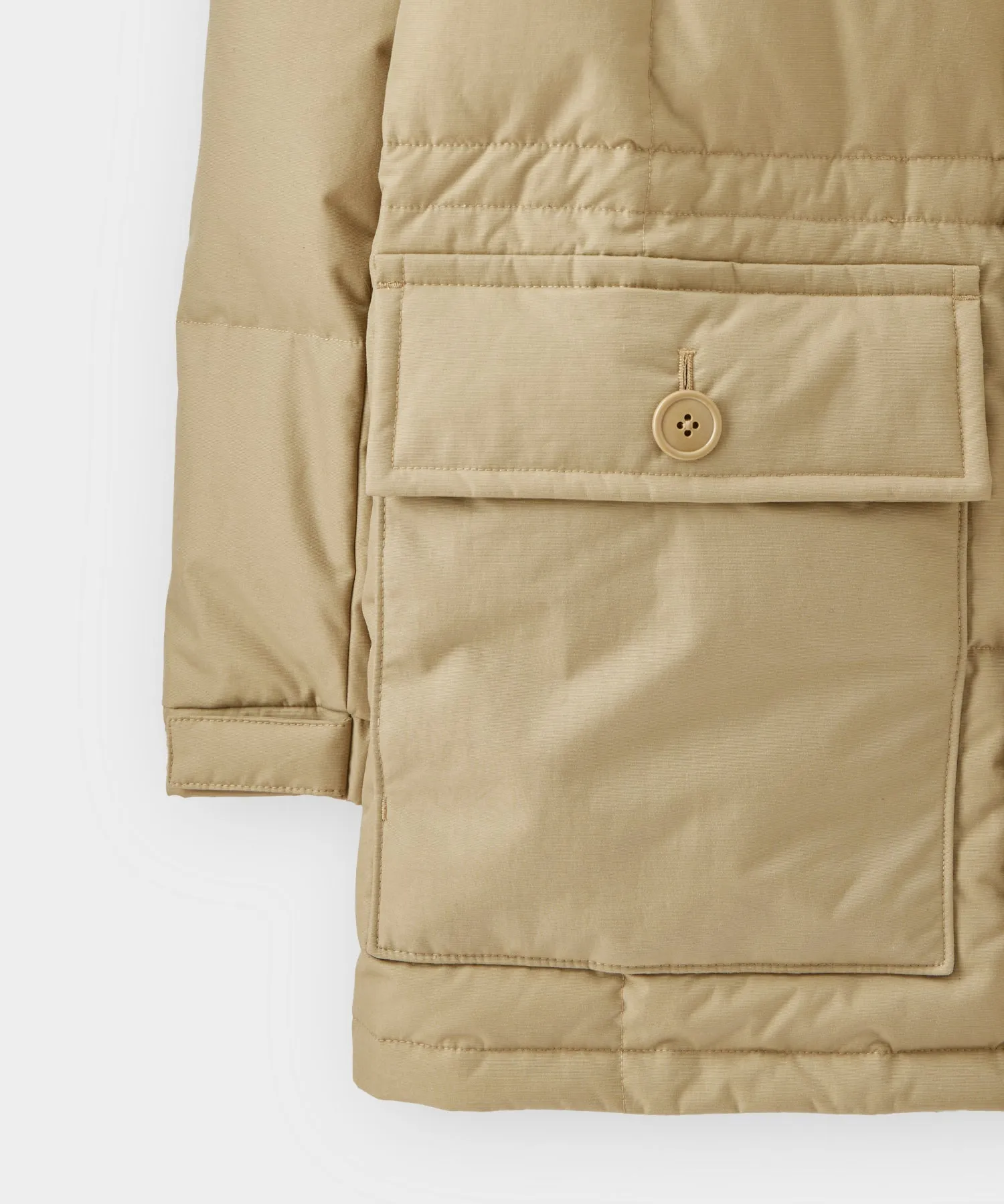 Japanese Mid Down Parka in Khaki