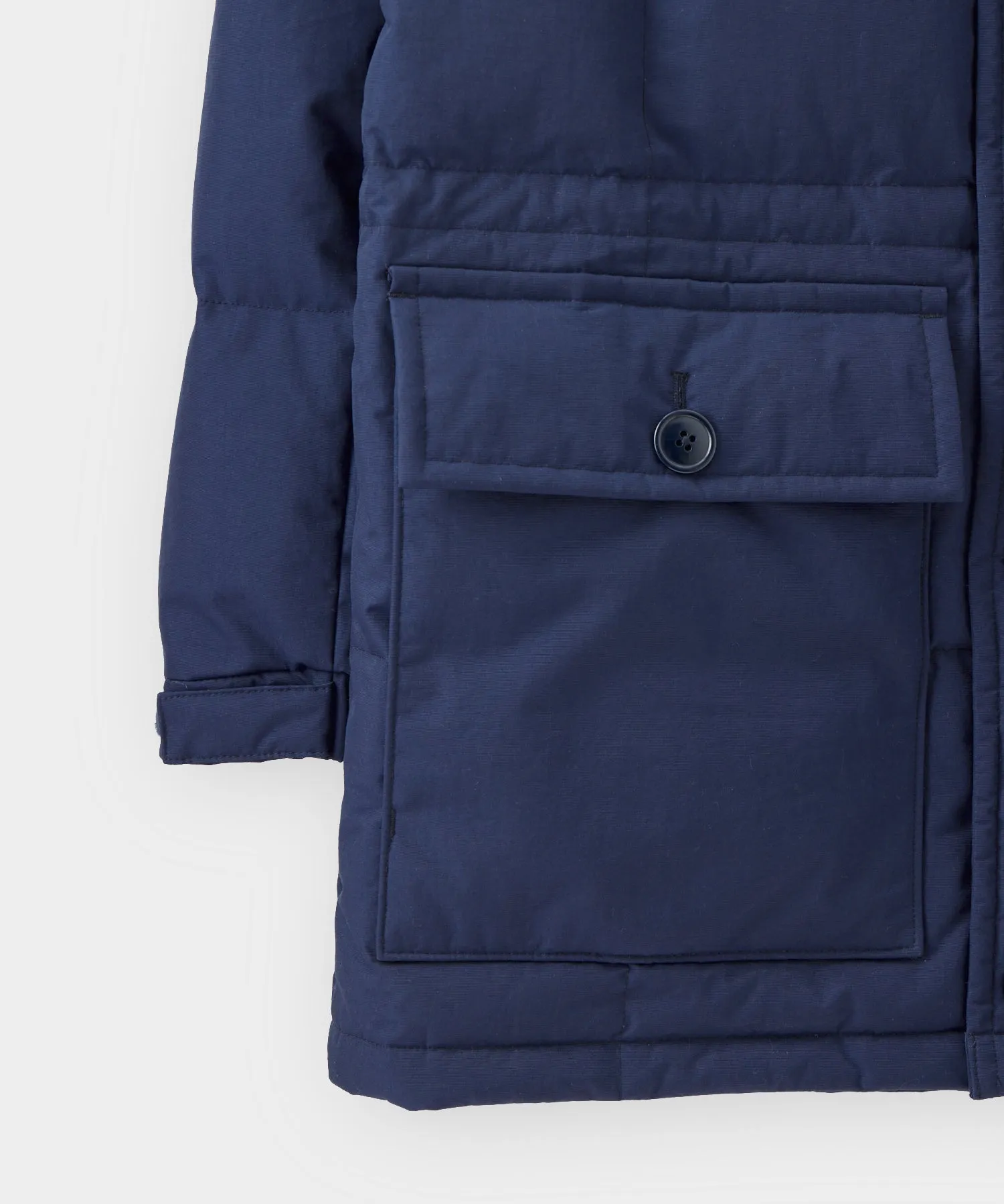 Japanese Mid Down Parka in Navy