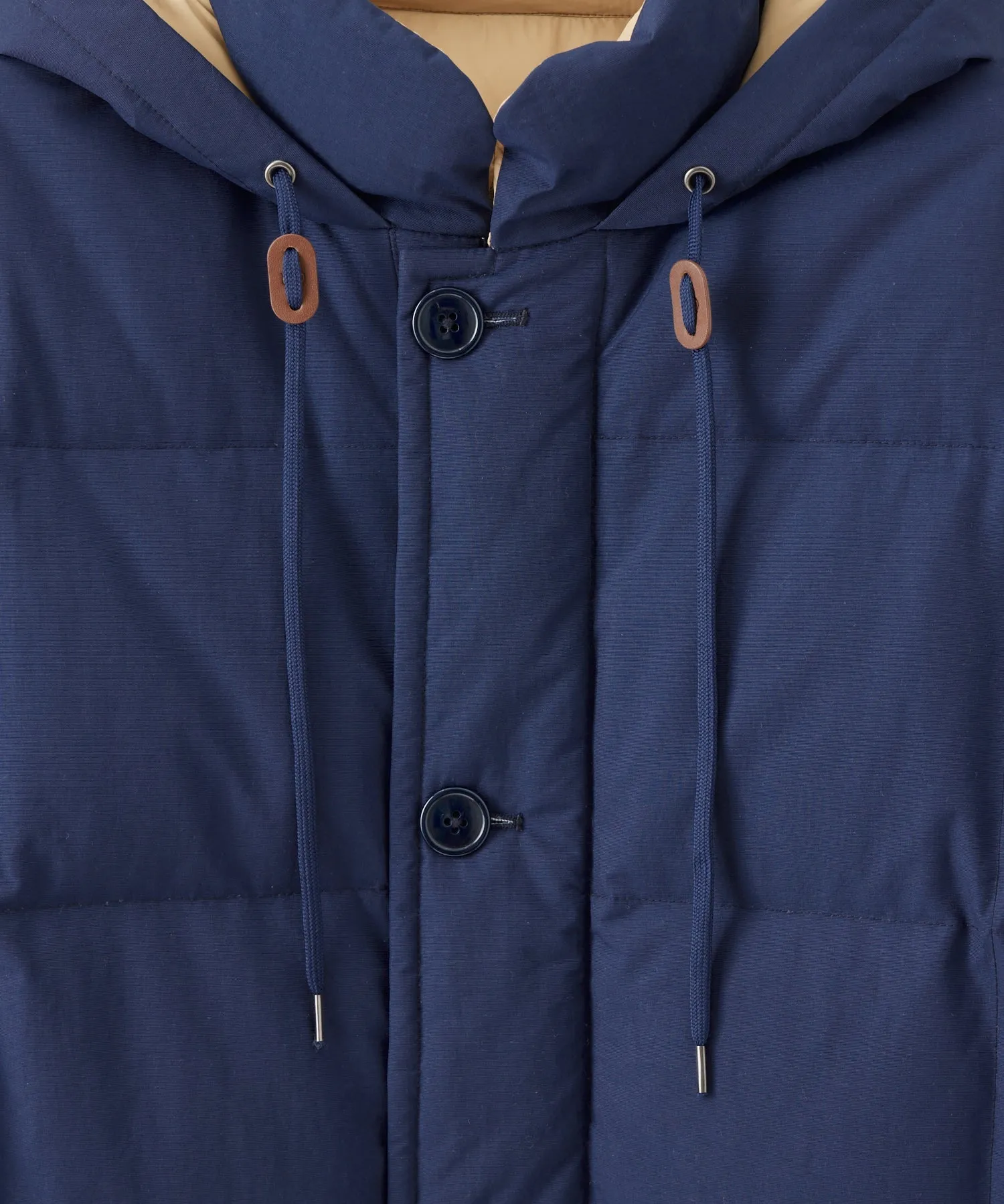 Japanese Mid Down Parka in Navy