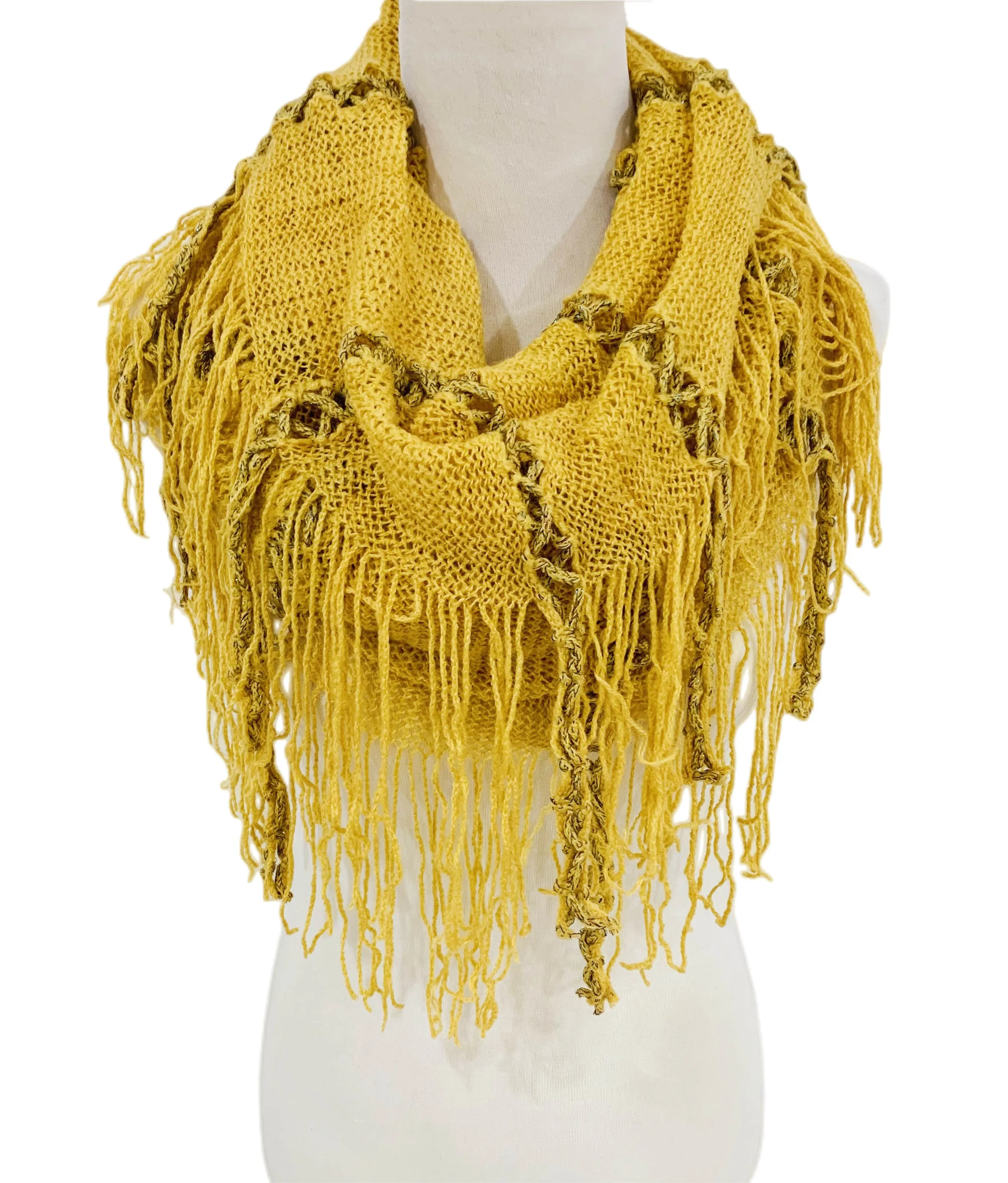 JC051808 Two-Way Fringe-Accent Scarf