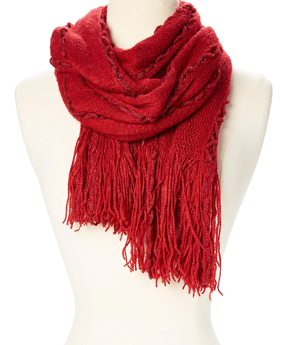 JC051808 Two-Way Fringe-Accent Scarf