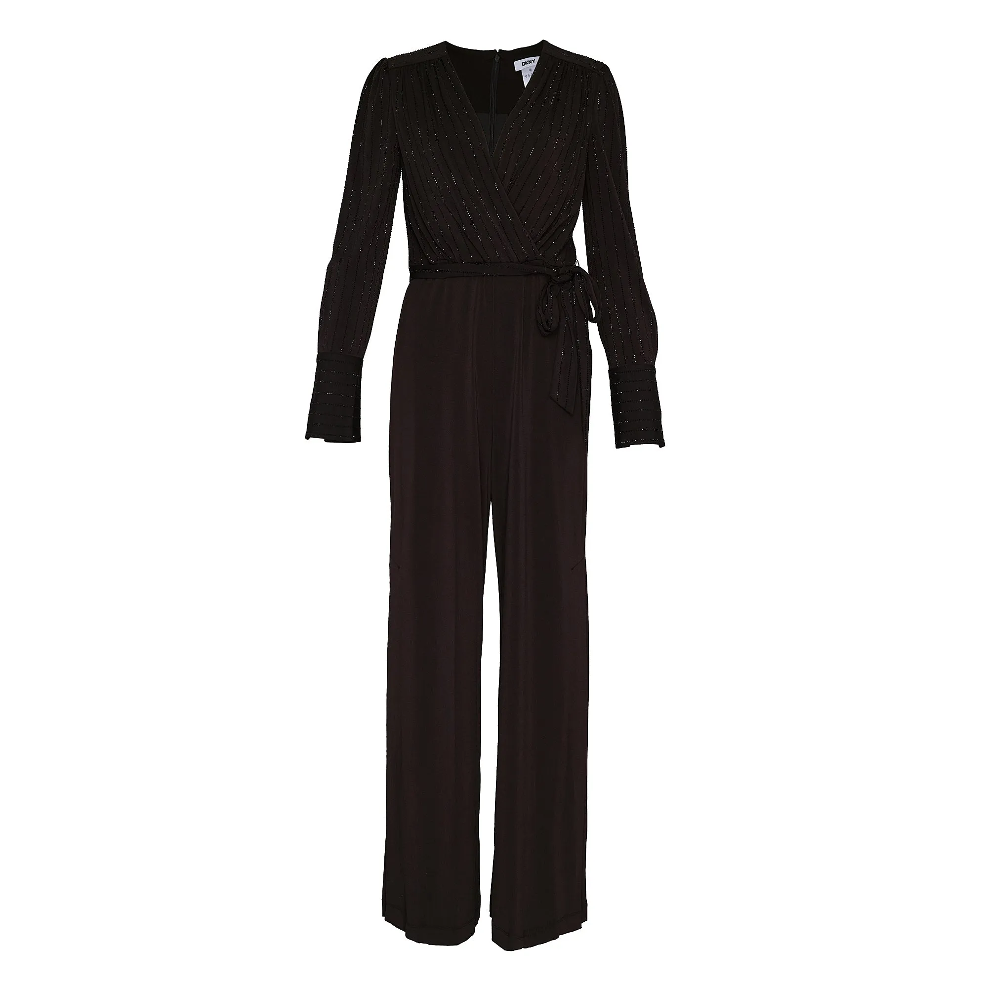 Jersey Heatset V-Neck Jumpsuit