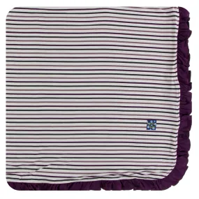 KicKee Pants Tuscan Vineyard Stripe Ruffle Toddler Blanket