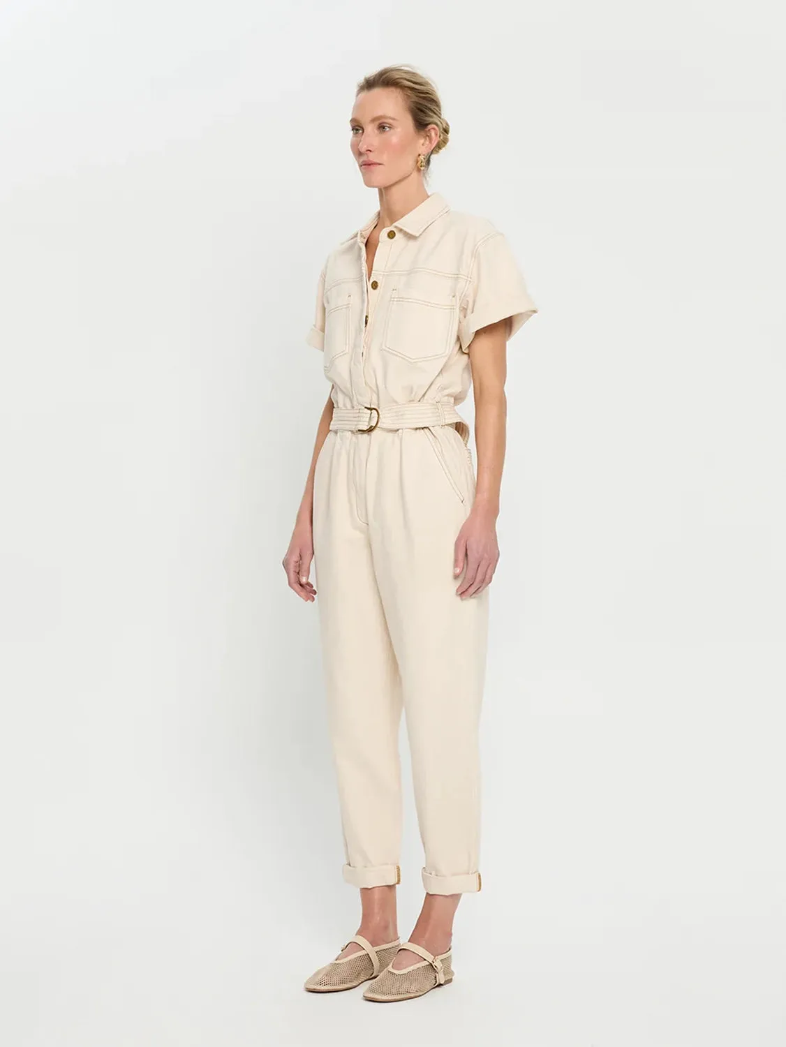 KIVARI | BRAE BOILERSUIT - BONE