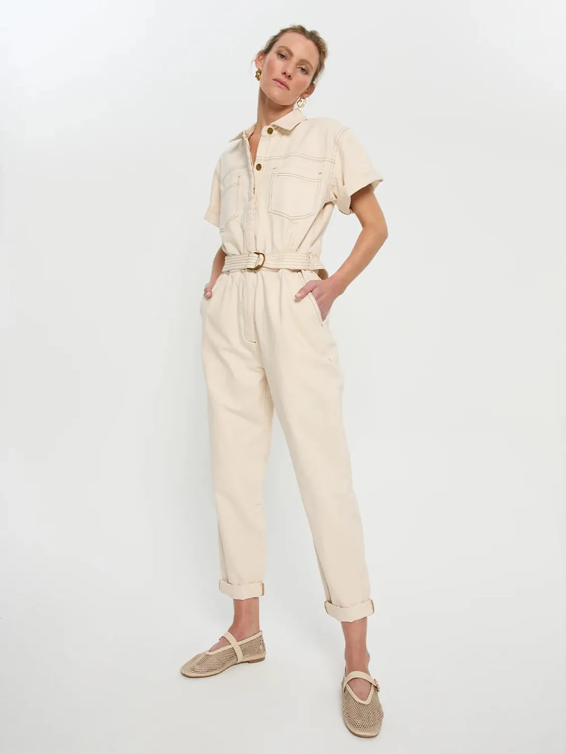 KIVARI | BRAE BOILERSUIT - BONE