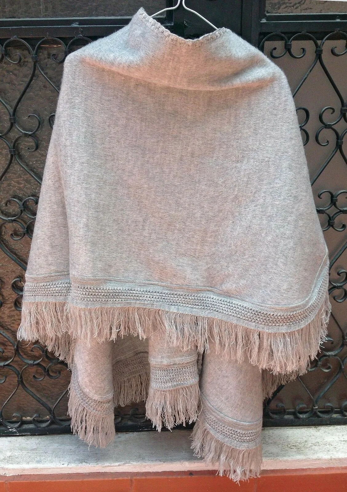 Kunchaim - Baby Alpaca Wool Poncho Cape Wrap - Solid - Unisex