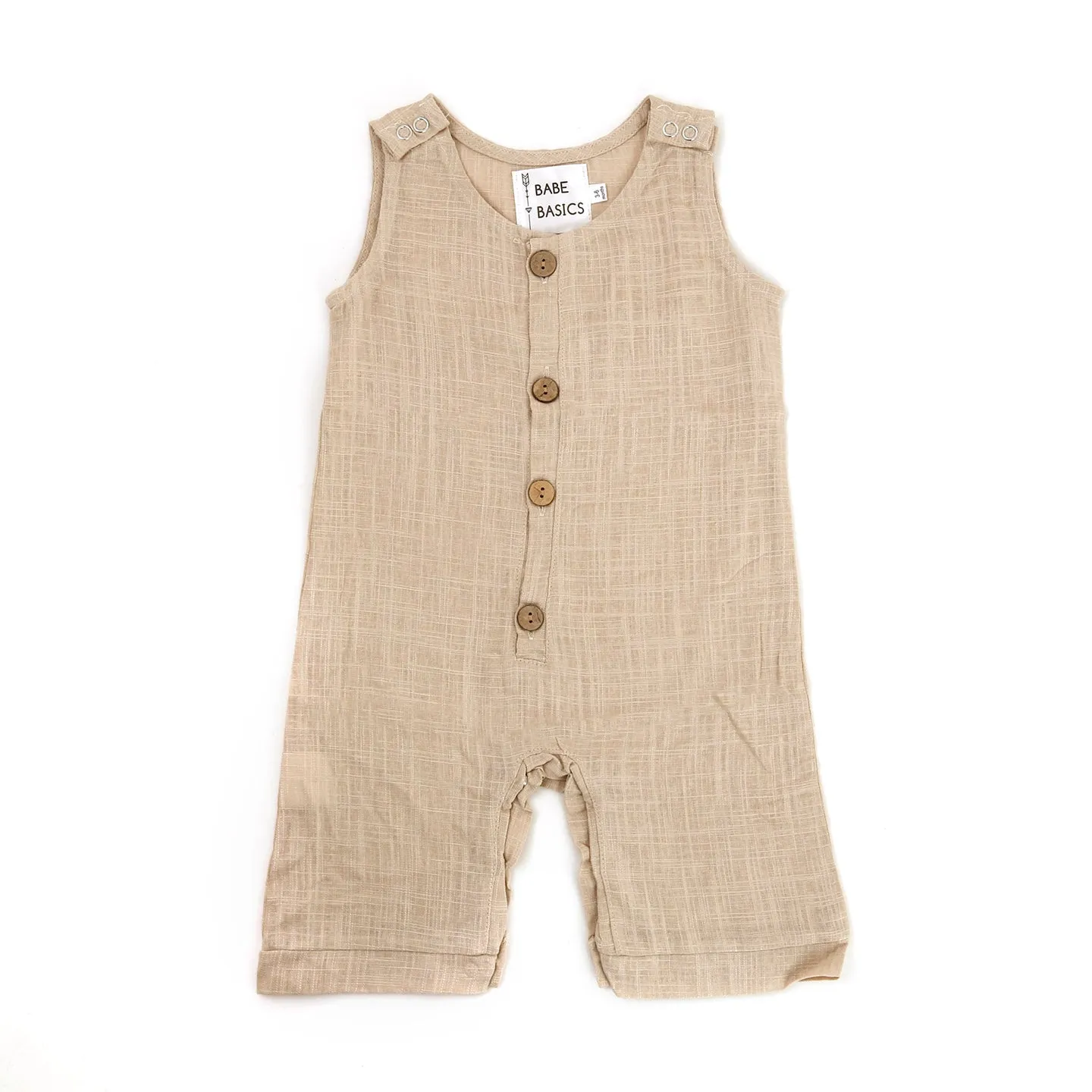 Linen Baby Romper / Oatmeal