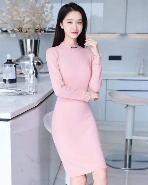 Long Sleeve Autumn Sweater Dress