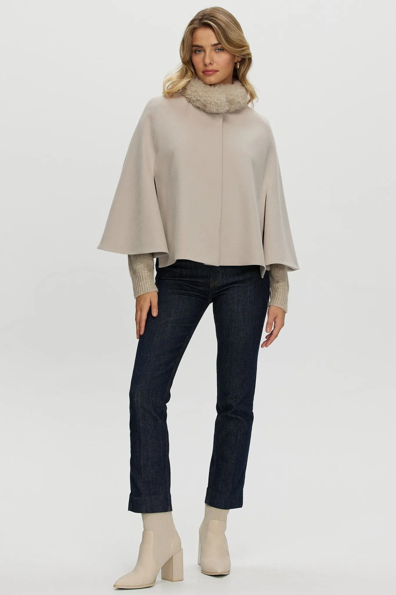 Loro Piana Cashmere Cape with Select Cashmere Goat Collar