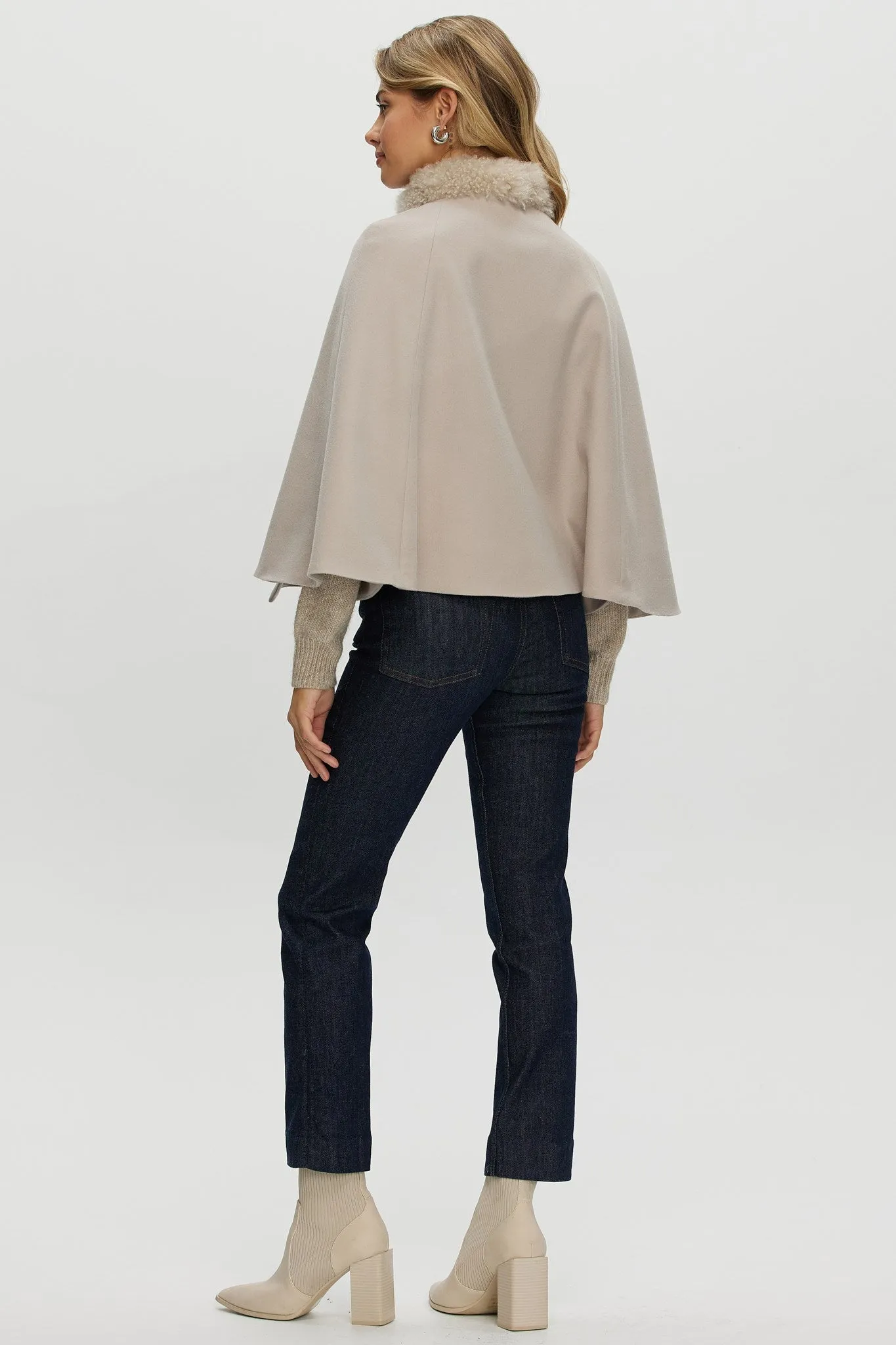 Loro Piana Cashmere Cape with Select Cashmere Goat Collar