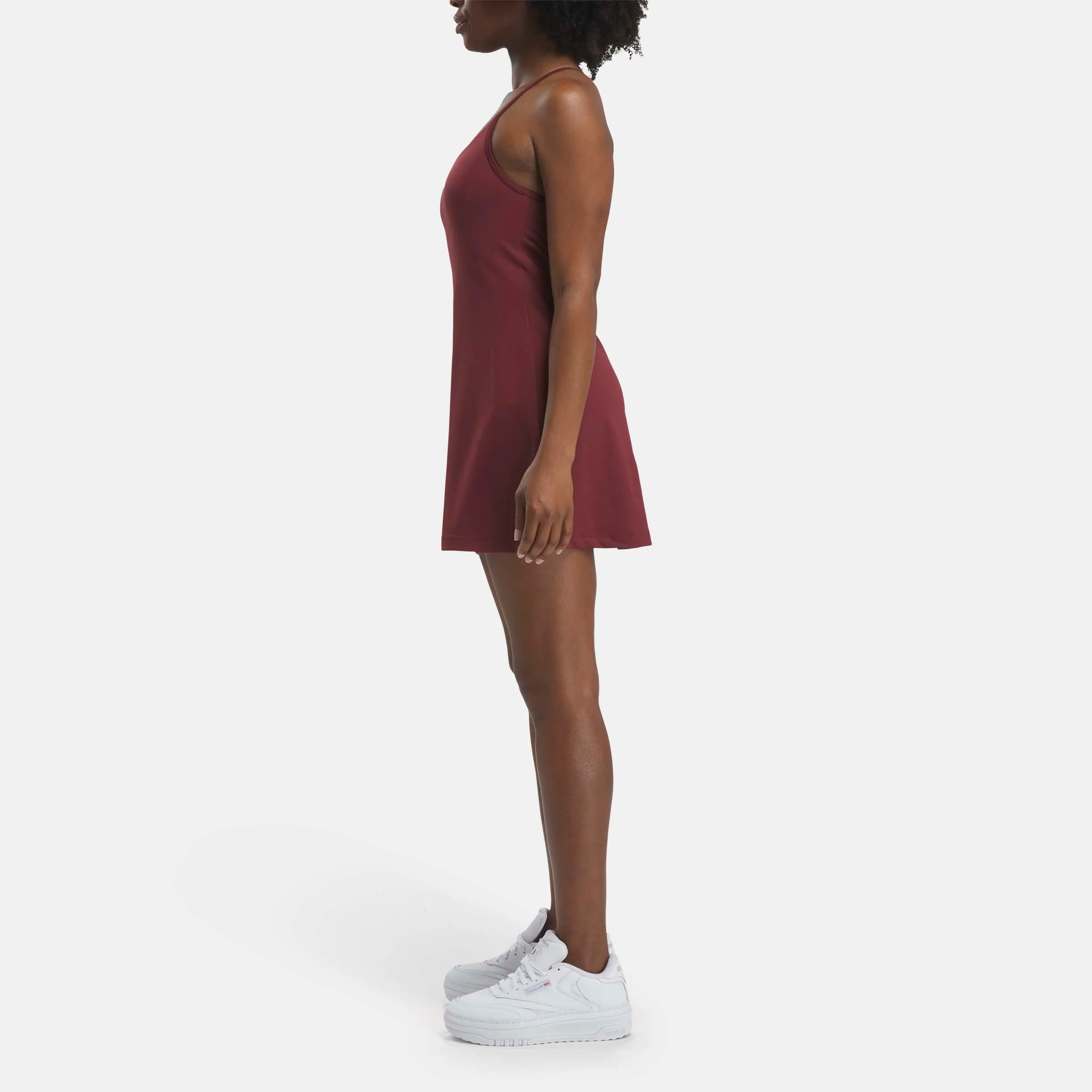 Lux Strappy Dress Classic Maroon