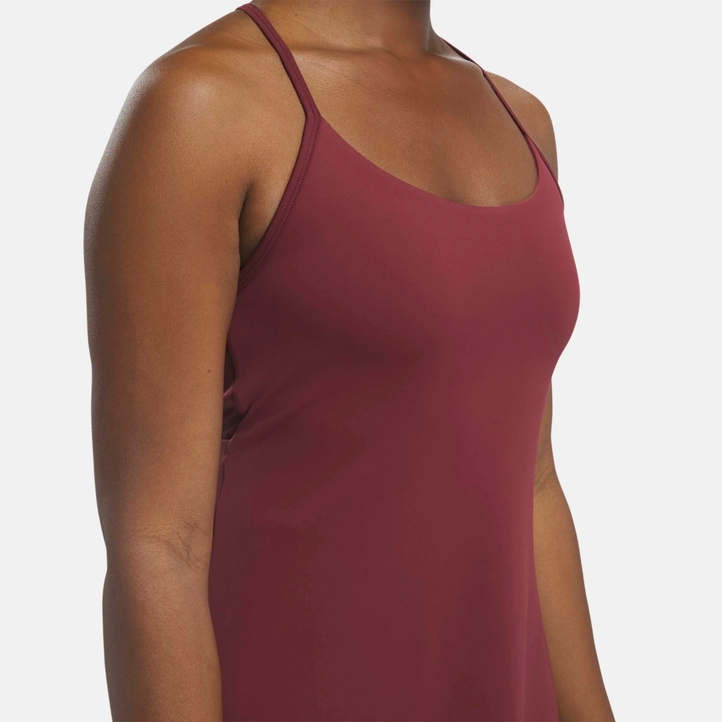 Lux Strappy Dress Classic Maroon