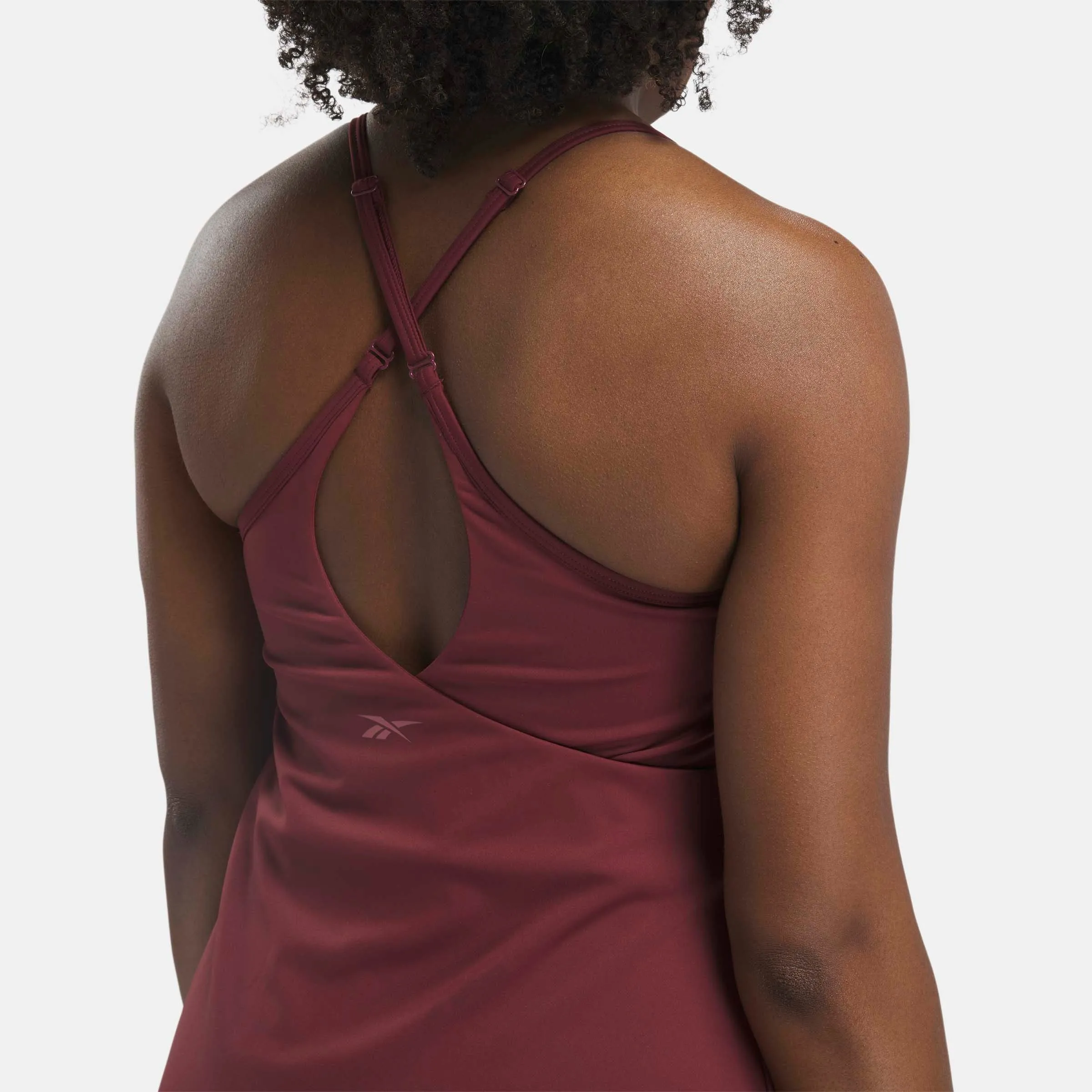 Lux Strappy Dress Classic Maroon