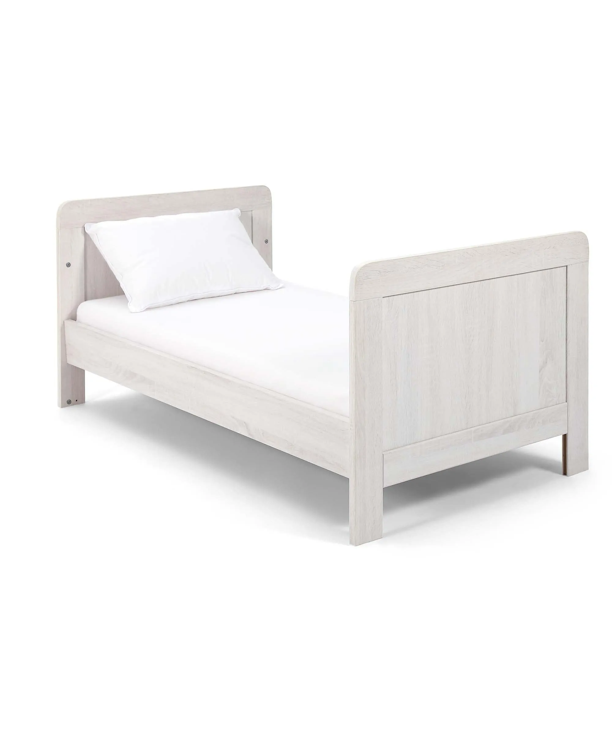 Mamas & Papas Atlas 5 Piece Set with Cotbed, Dresser Changer, Mattress, Fitted Sheets & Mattress Protector - White (Pre order for March)