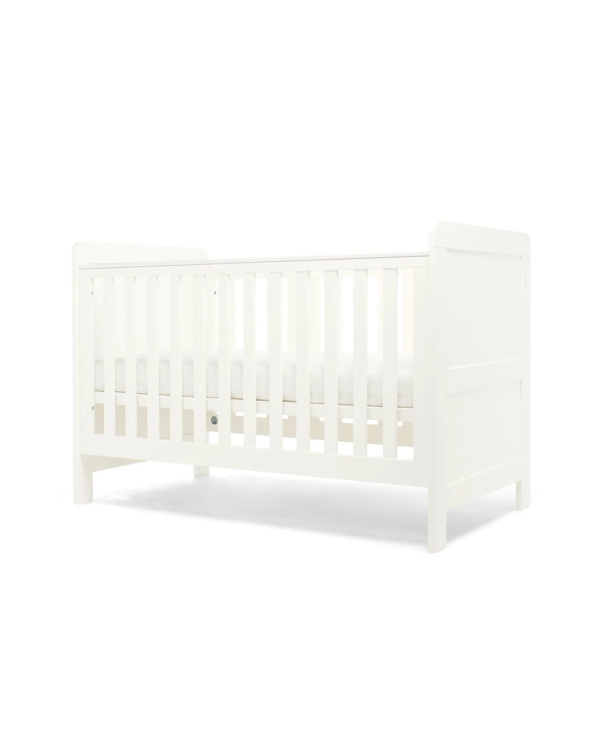 Mamas & Papas Hampden 5 Piece Set with Cotbed, Dresser Changer, Mattress, Fitted Sheets & Mattress Protector - White (Pre order for March)