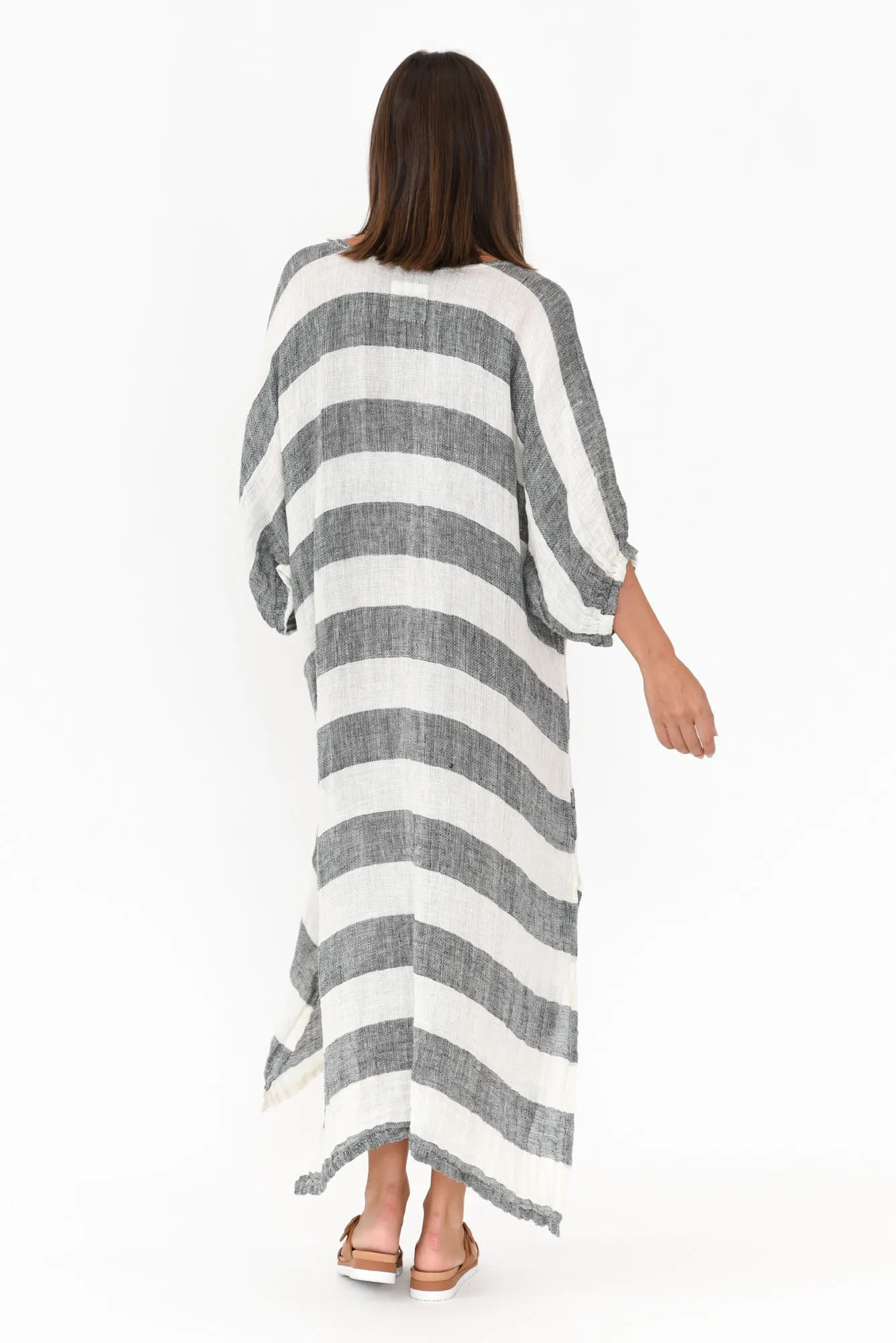 Marcel Black Stripe Linen Dress