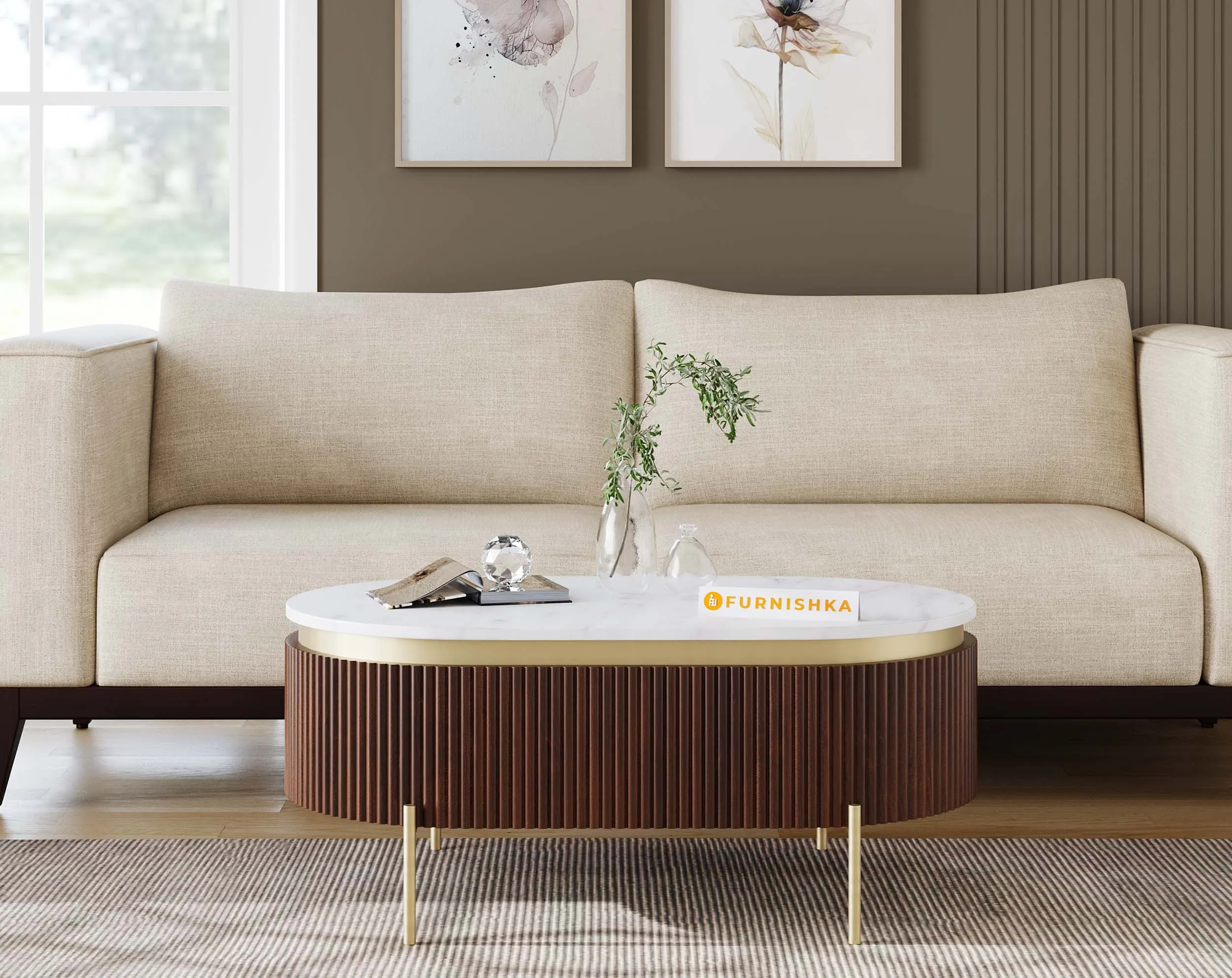 Marcella Fluted Coffee Table