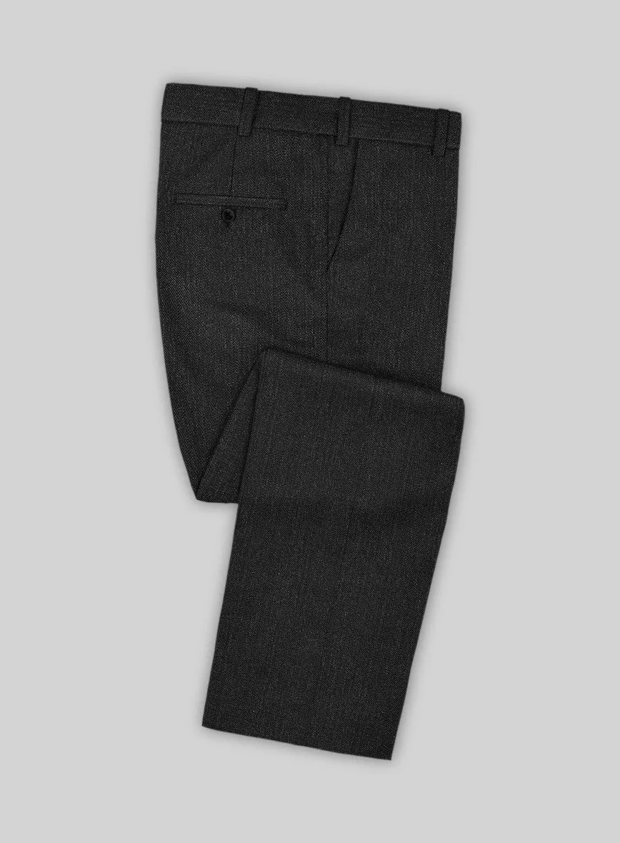 Marco Stretch Dark Charcoal Wool Pants