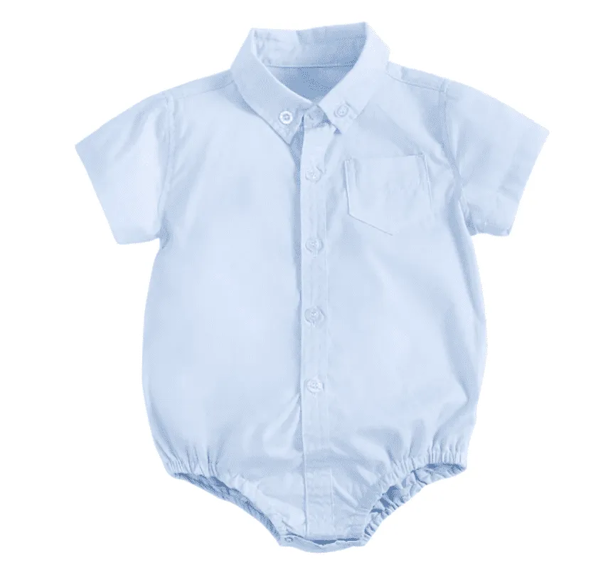 Marcus - Baby Boys Cotton Shirt Romper