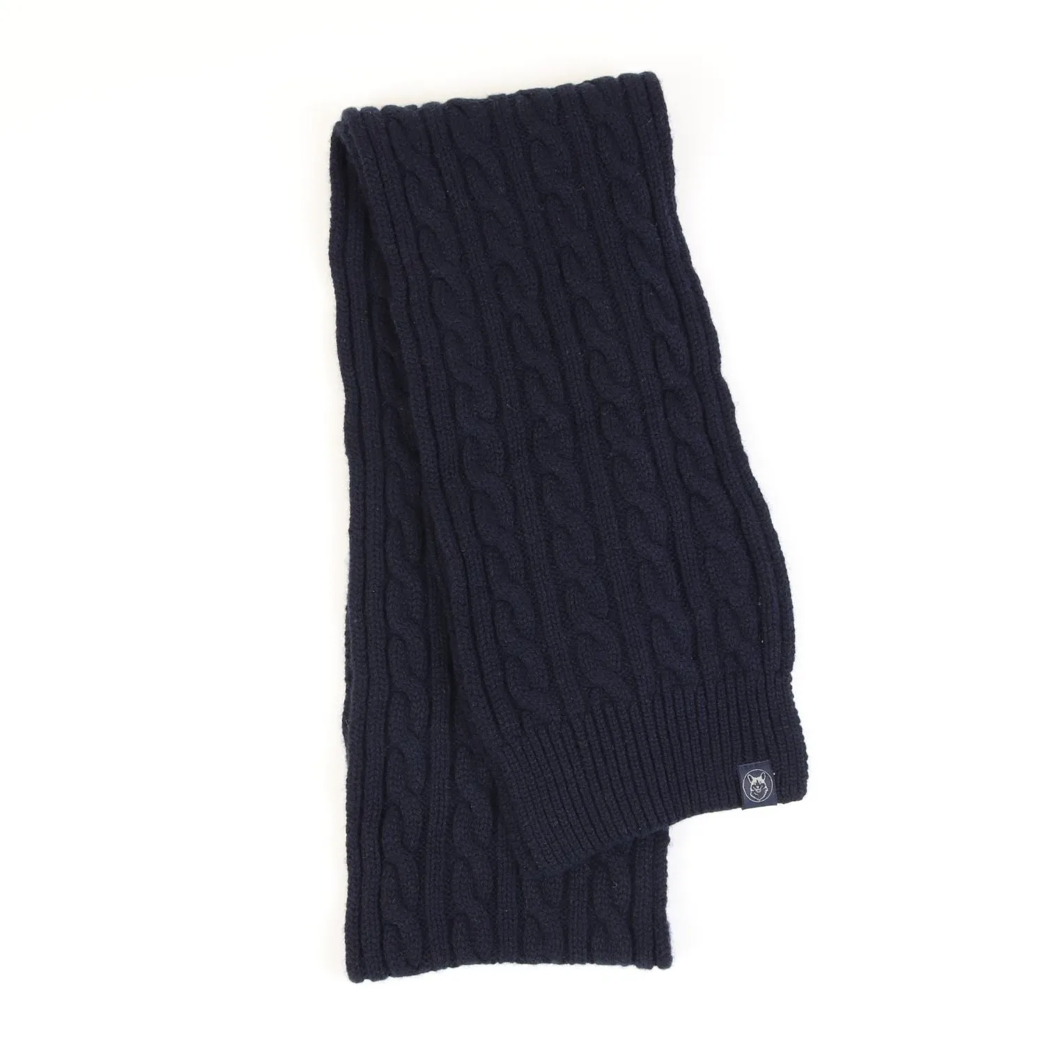 Men's Cable Knit Cashmere Scarf