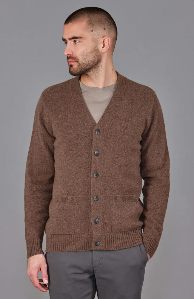 Mens Lambswool Two Pocket Cardigan