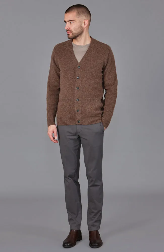 Mens Lambswool Two Pocket Cardigan