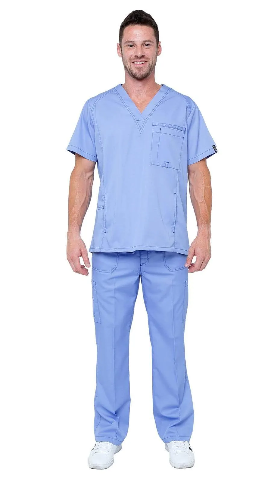 Men's Multi Pocket Utility Medical Scrubs - Style 102AV