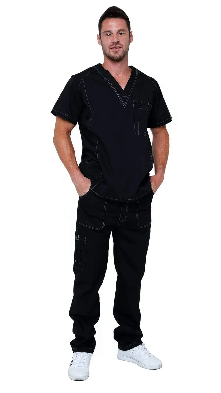 Men's Multi Pocket Utility Medical Scrubs - Style 102AV