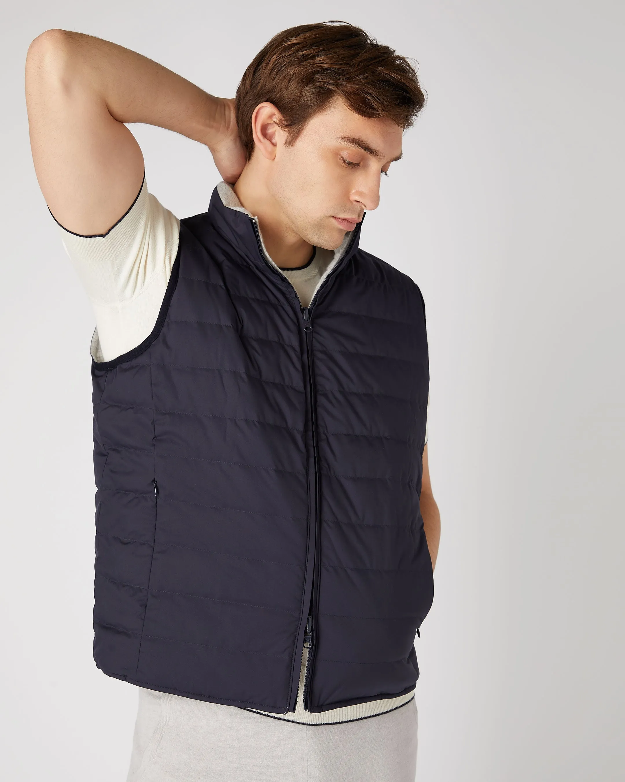 Men's Strand Down Gilet Fumo Grey