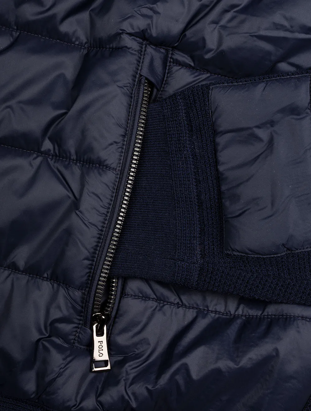 Merino Wool Full Zip Cruise Navy