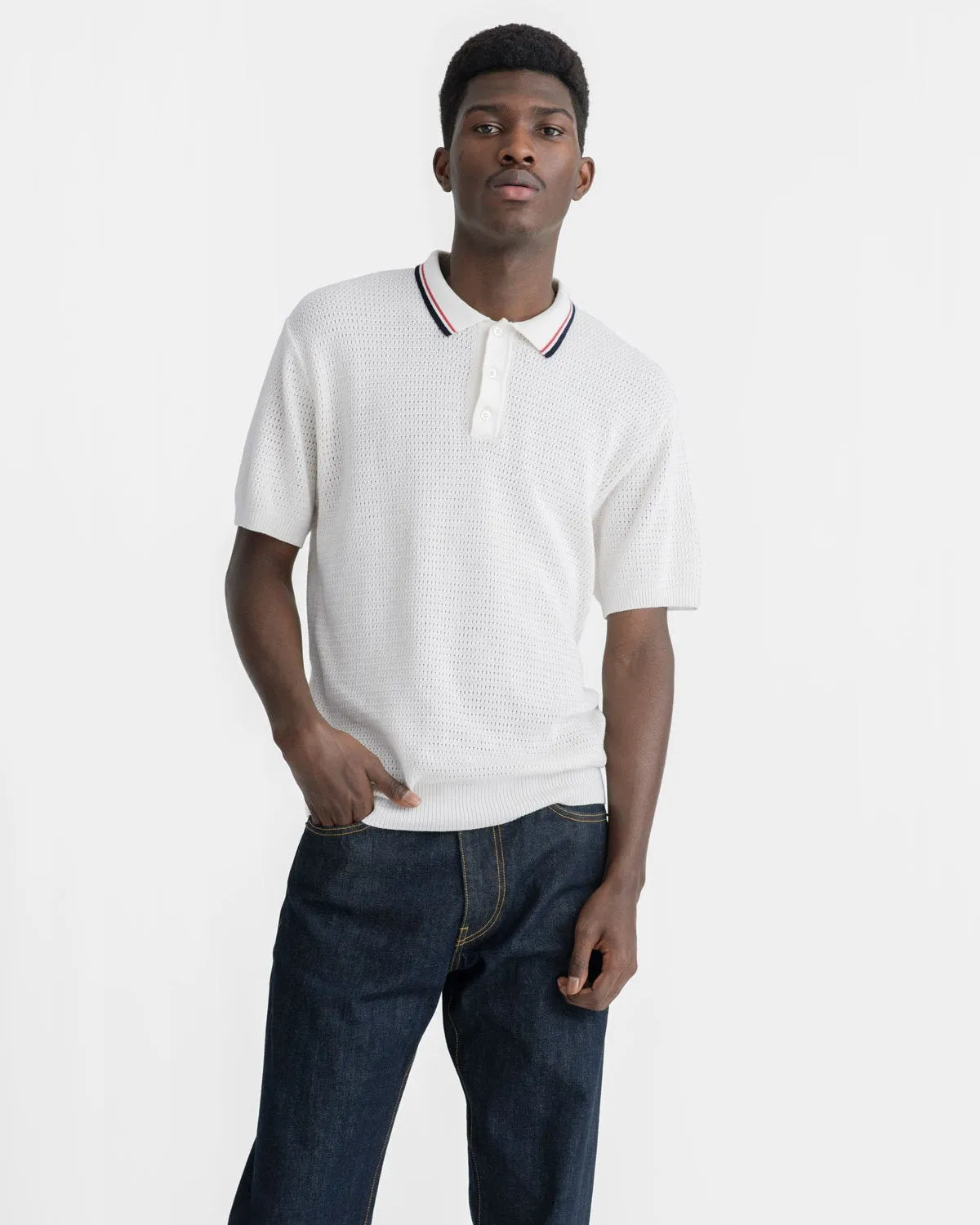 Mesh Knit Polo