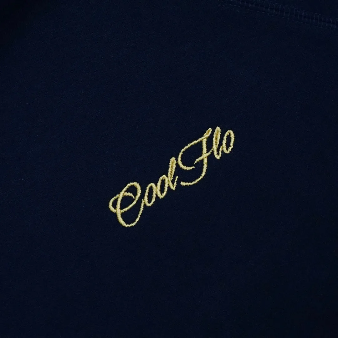 Mini Script Embroidered Black Hoody