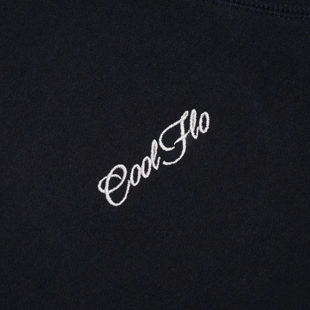 Mini Script Embroidered Navy Hoody