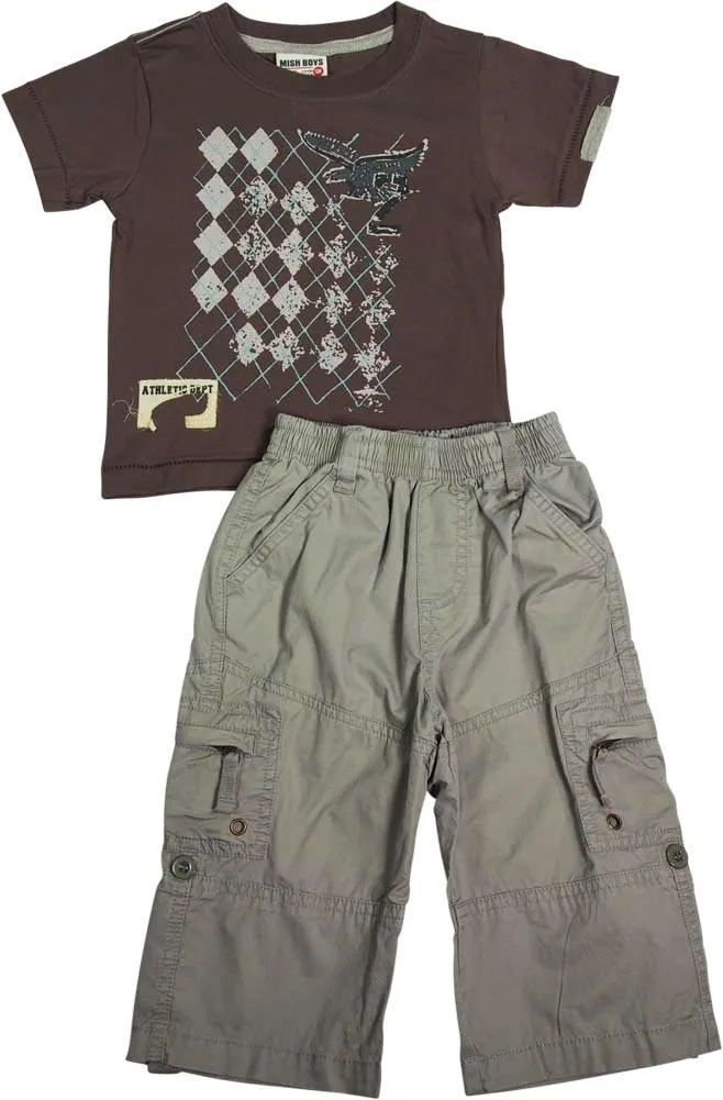 Mish - Baby Boys - 3 Styles - 100% Cotton - Short Sleeve Pant Set