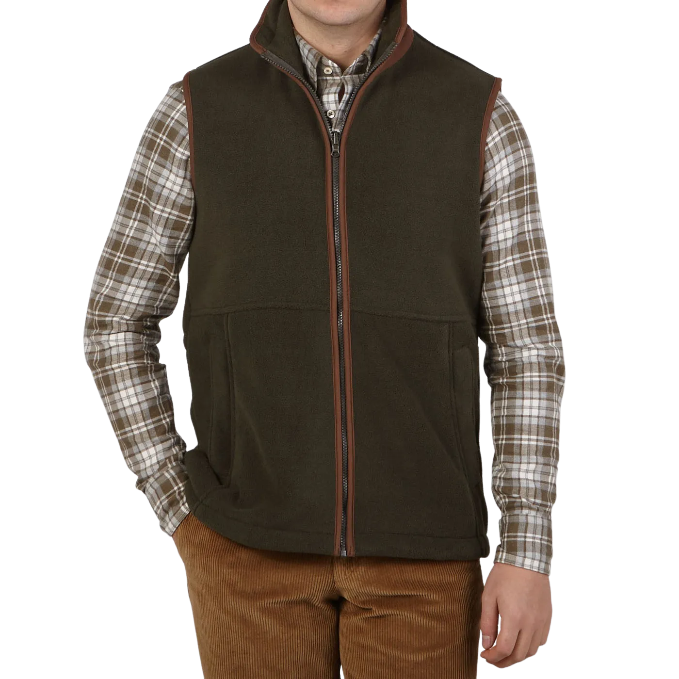 Moss Green Fleece Aylsham Gilet