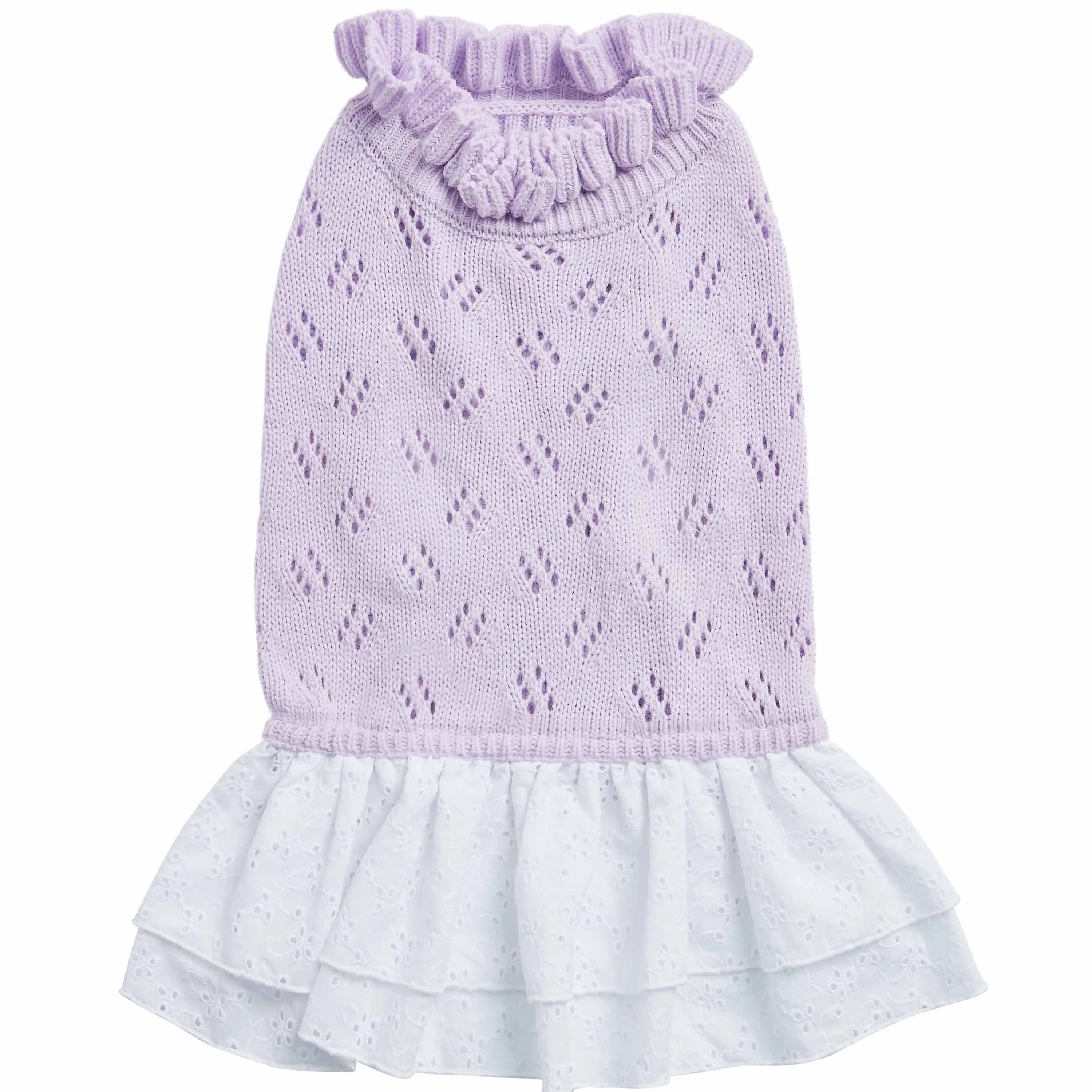 My Cutie Princess Ruffle Collar Dog Sweater Dress