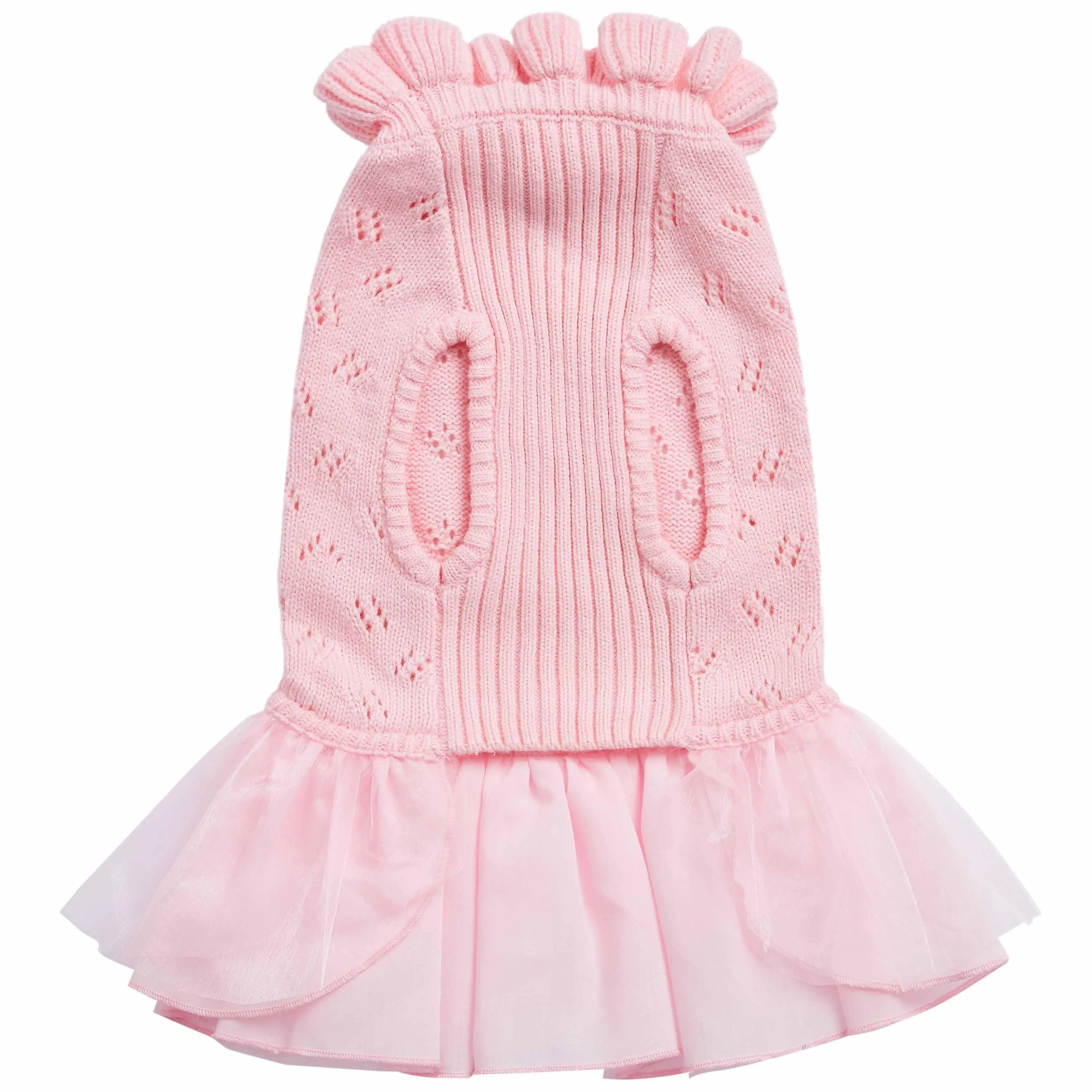 My Cutie Princess Ruffle Collar Dog Sweater Dress