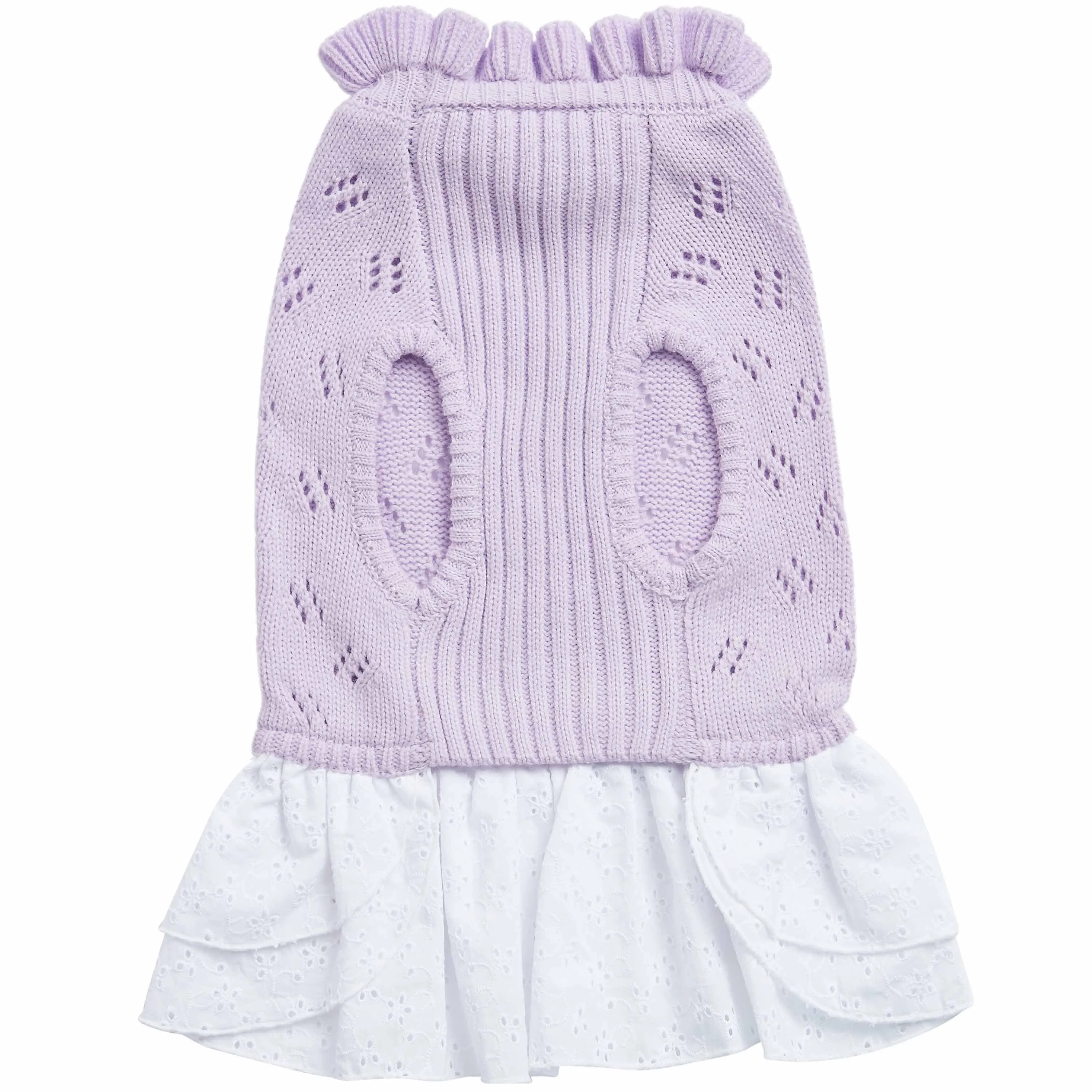 My Cutie Princess Ruffle Collar Dog Sweater Dress