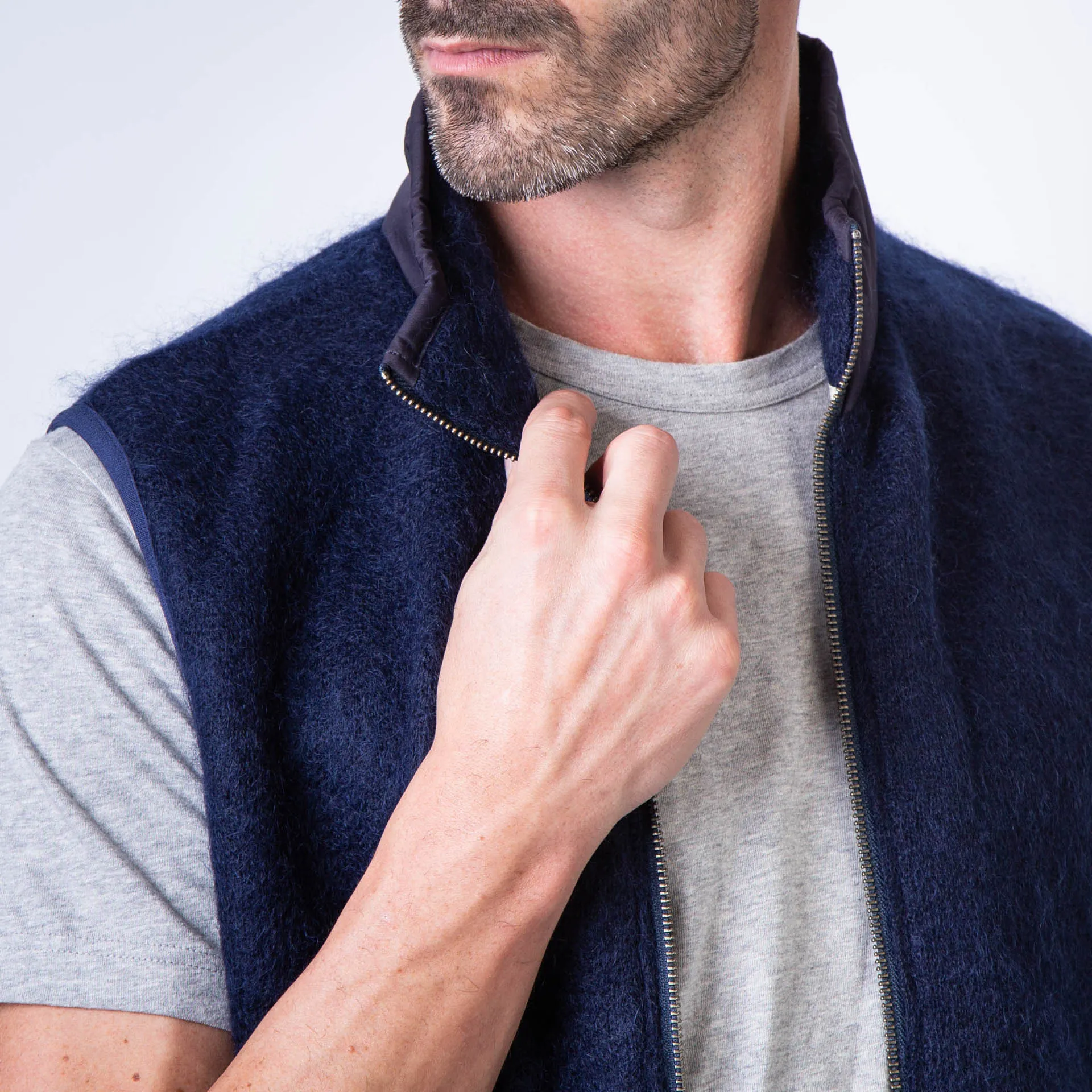 NANAMICA GILET S24FN030E NAVY BLUE