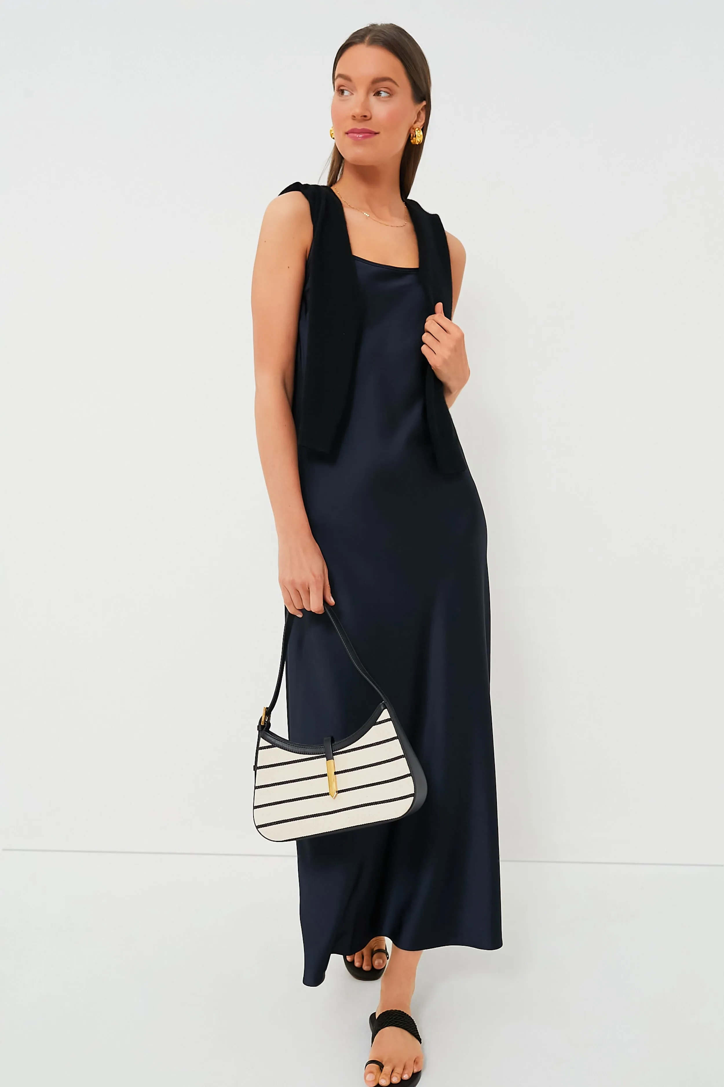 Navy Haley Slip Midi Dress