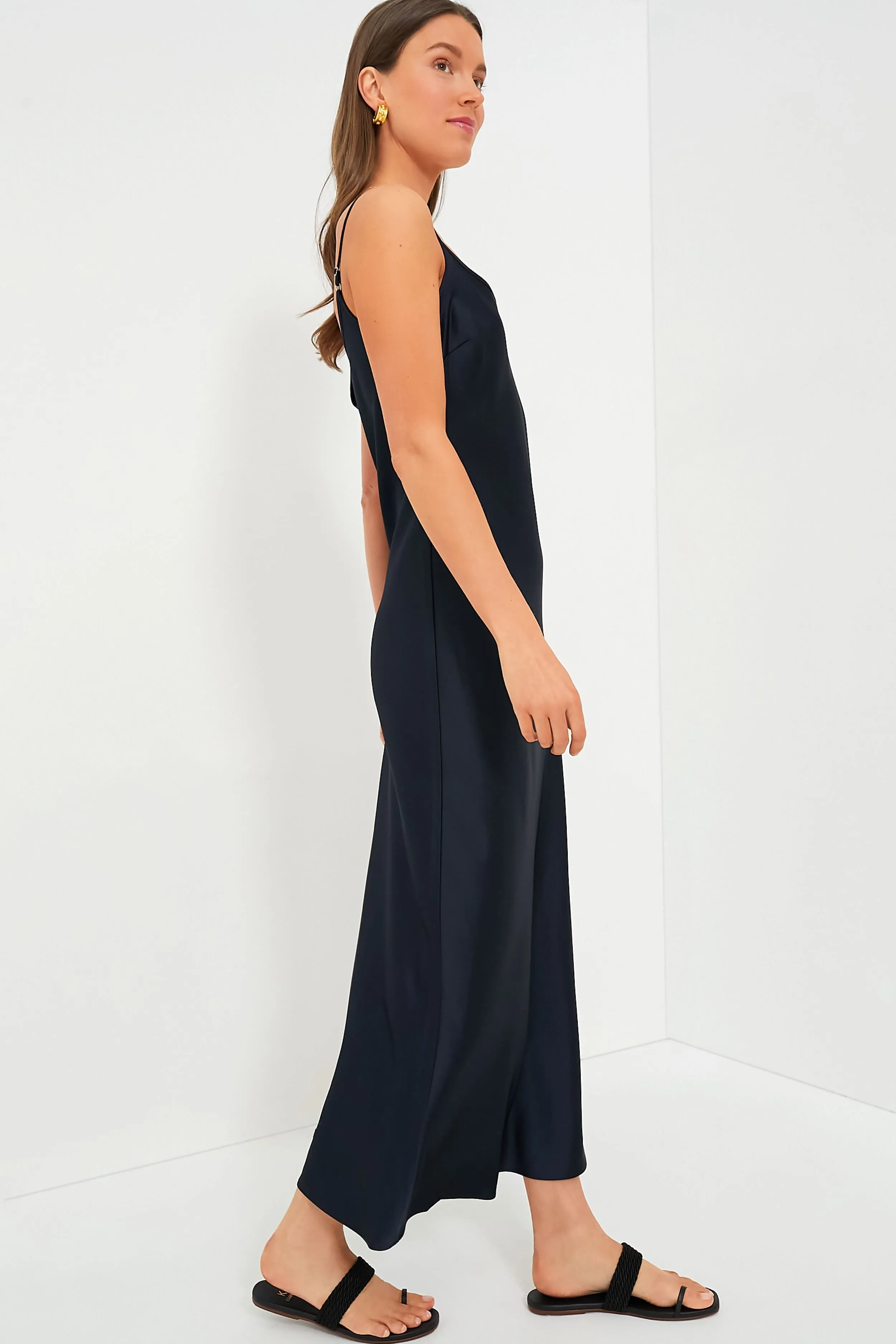 Navy Haley Slip Midi Dress