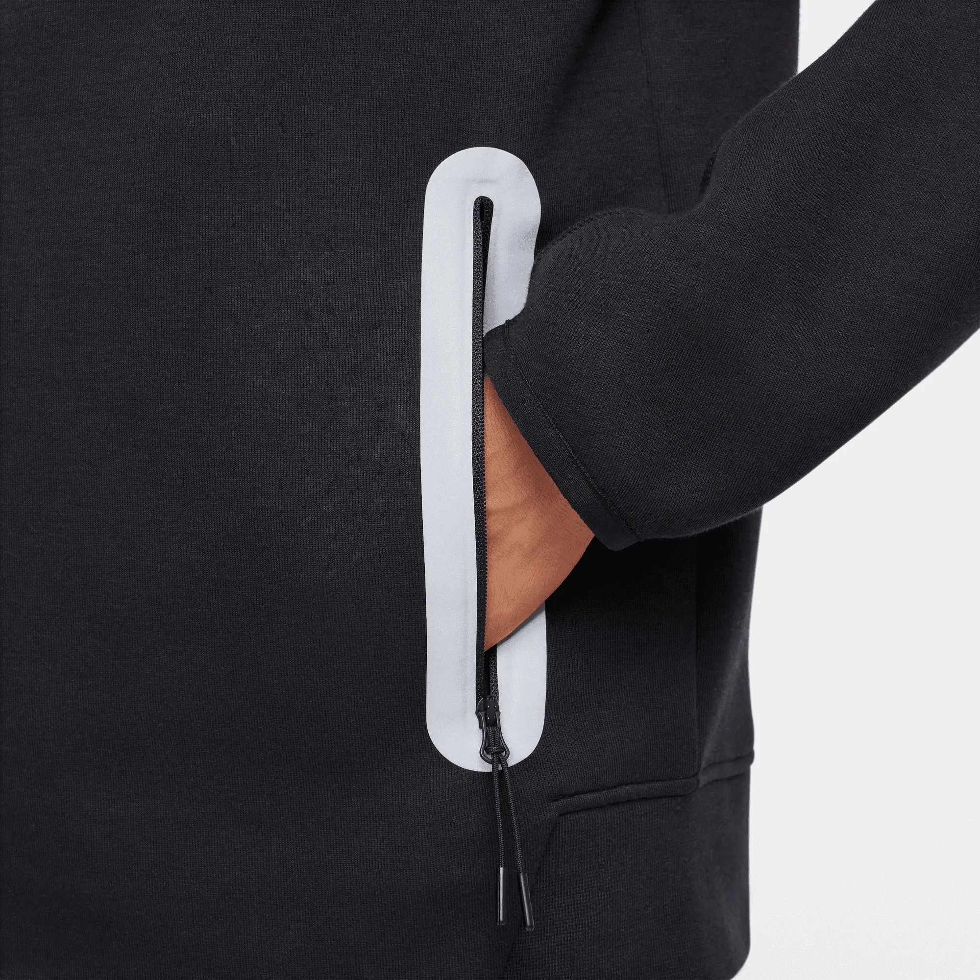 Nike Tech Windrunner Black Reflective Fleece Full-Zip Jacket