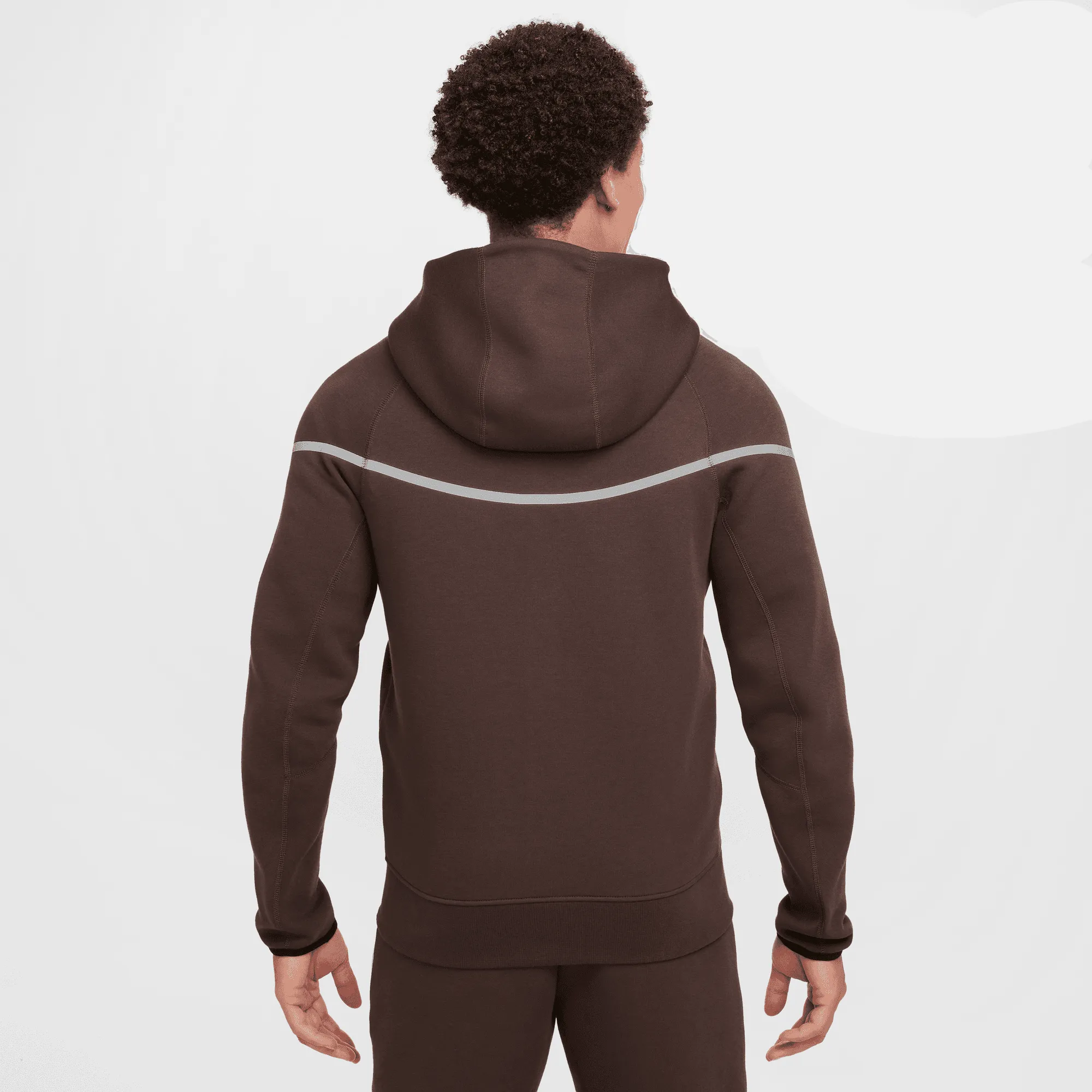 Nike Tech Windrunner Brown Reflective Fleece Full-Zip Jacket